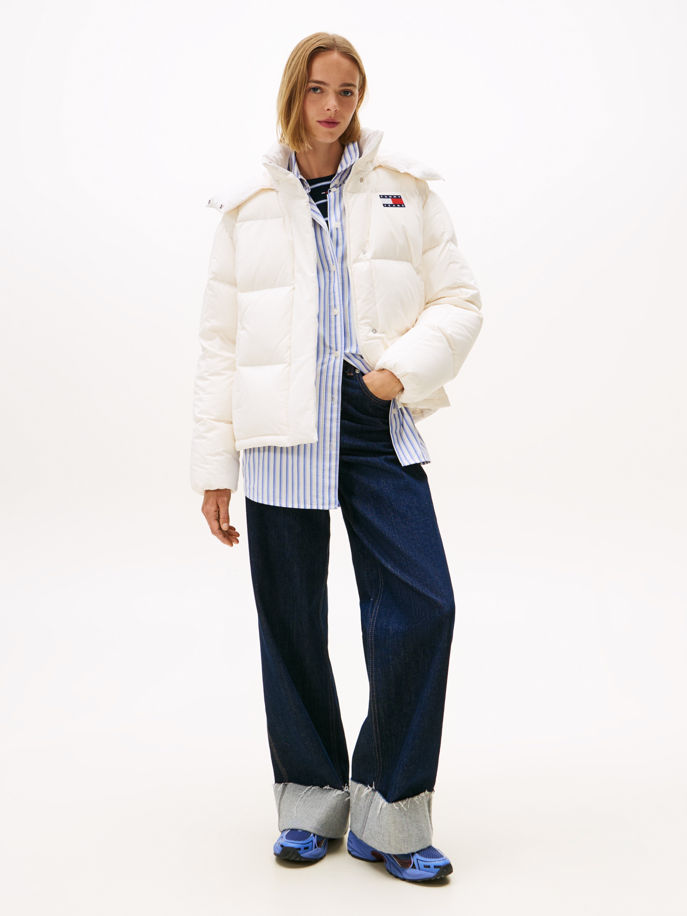 Tommy Jeans Veste matelassée »TJW ALASKA GRID DOWN JACKET EXT« avec capuche