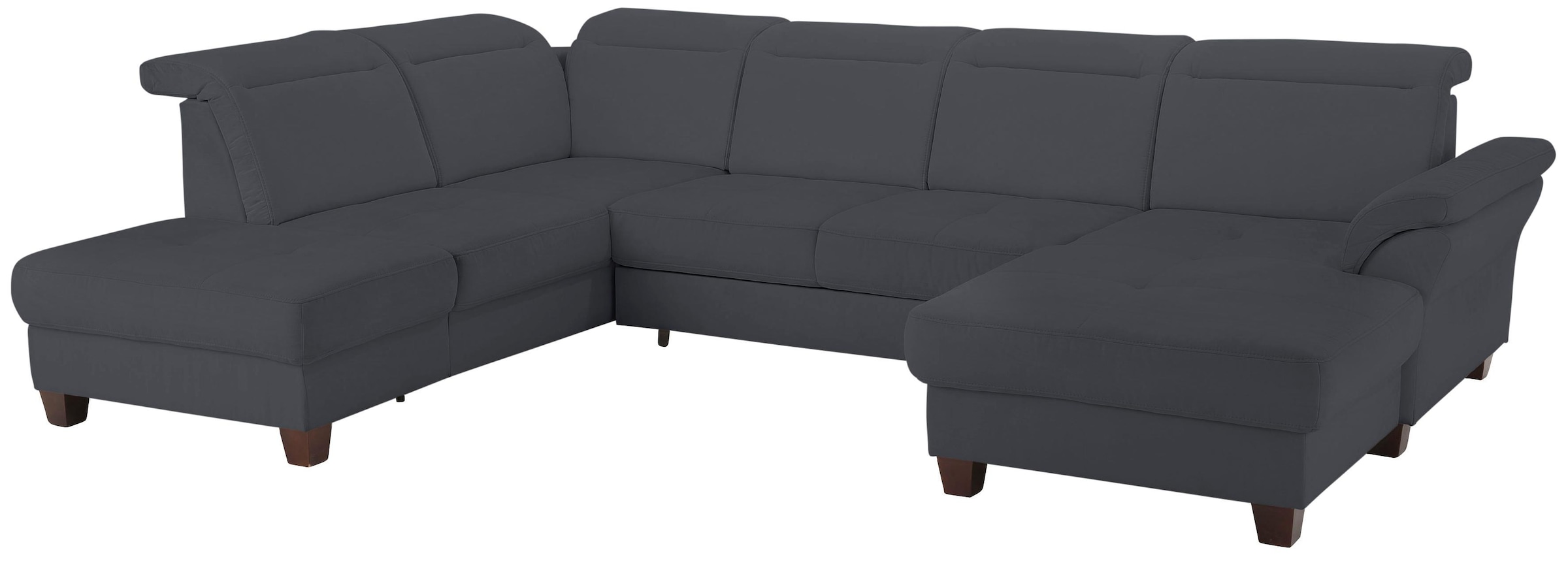 Home affaire Wohnlandschaft »Solvei U-Form« Sitztiefenverstellung und Federkern, wahlweise  Kopfteilverstellung