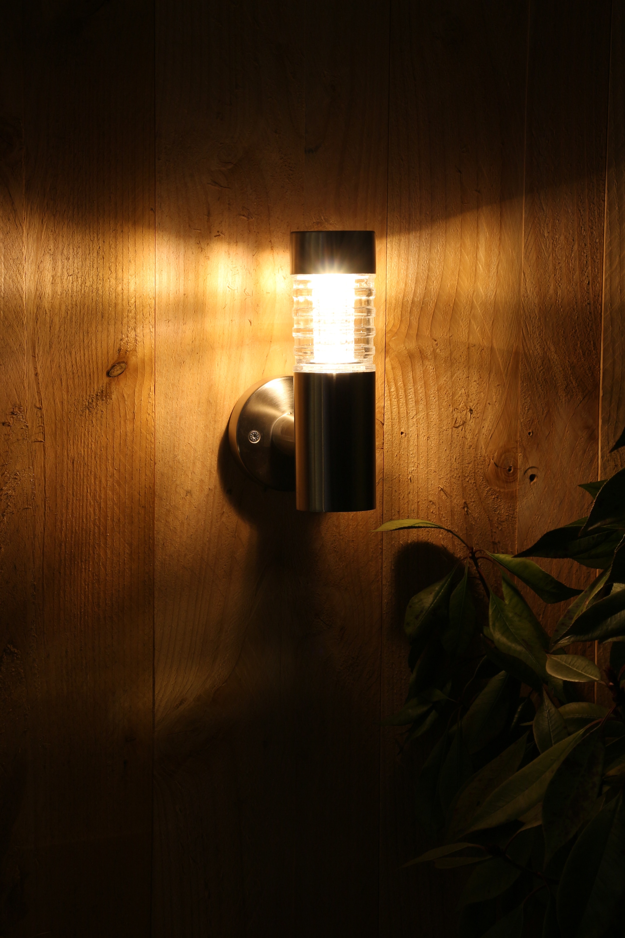 LUXFORM Aussen-Wandleuchte »Solar-Aussenwandleuchte - Tacoma - 2 Stück - LED« LED-Modul 2 Stk. Aus Edelstahl & Glas gefertigt