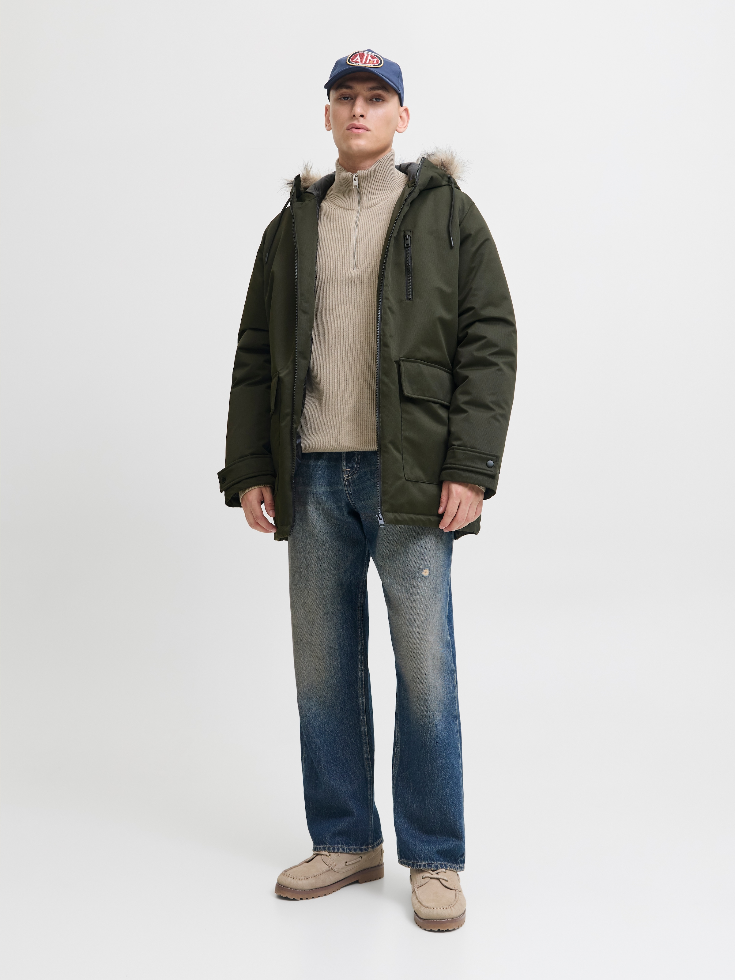 Jack & Jones Parka »JJCHARLIE DETACHABLE FAUX FUR PARKA« mit Kapuze
