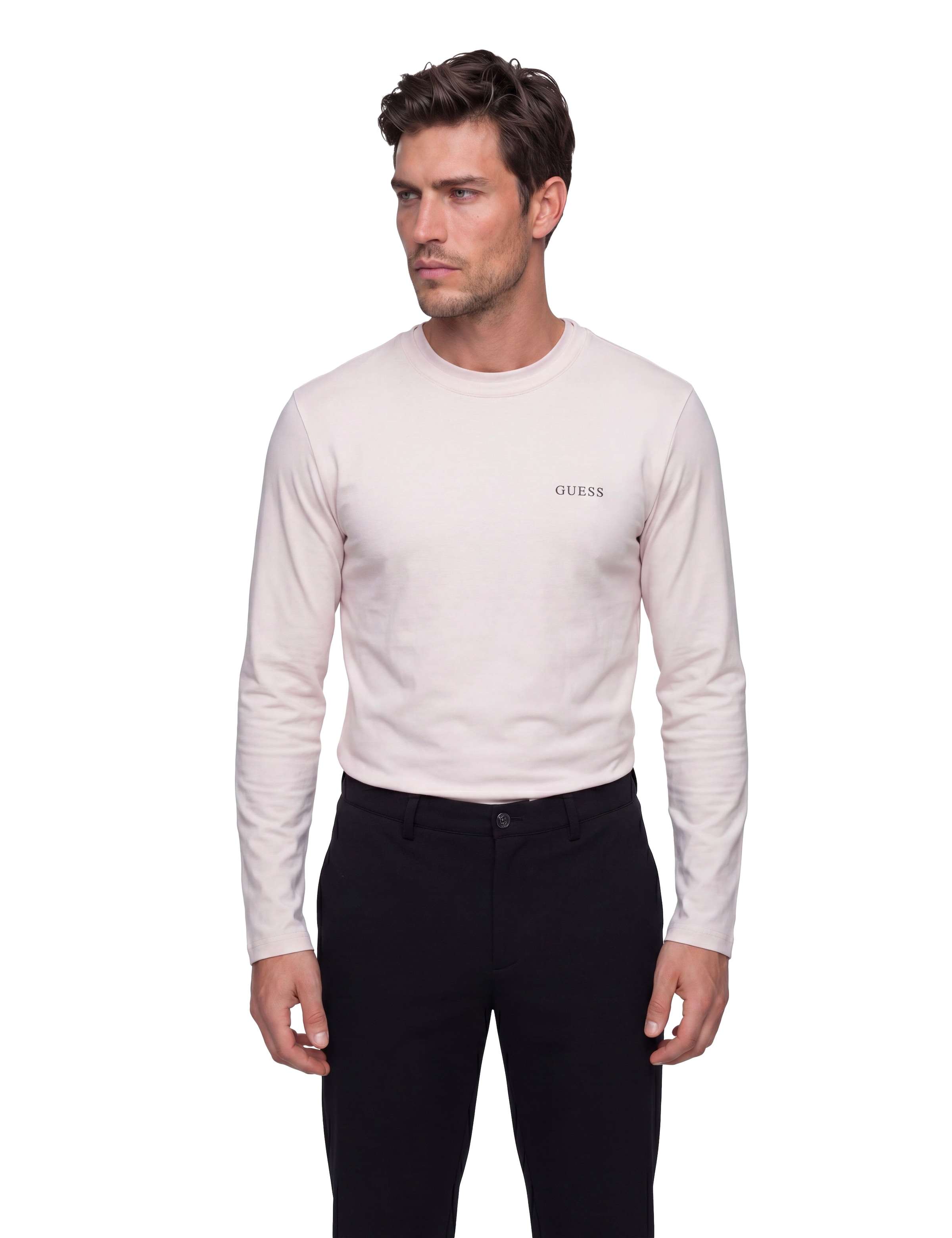 Guess T-shirt à manches longues »TEE CN LS 3 PACK« Paquet, 3 aus reiner Baumwolle