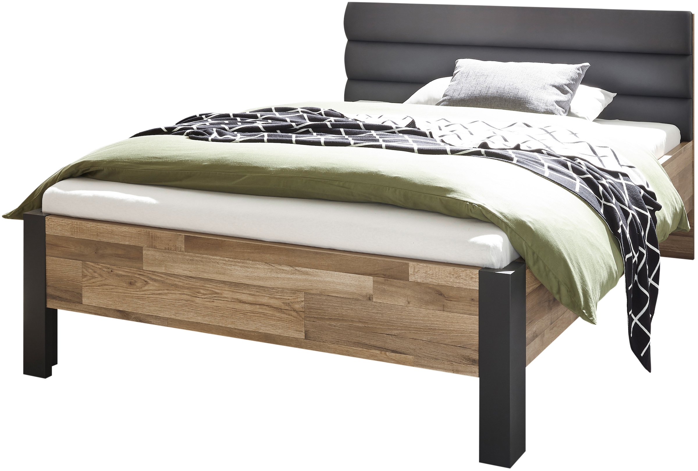Begabino Sommier »Dallas Bett, Jugendbett mit gepolstertem Kopfteil« lit rembourré disponible en 140 ou 120 cm