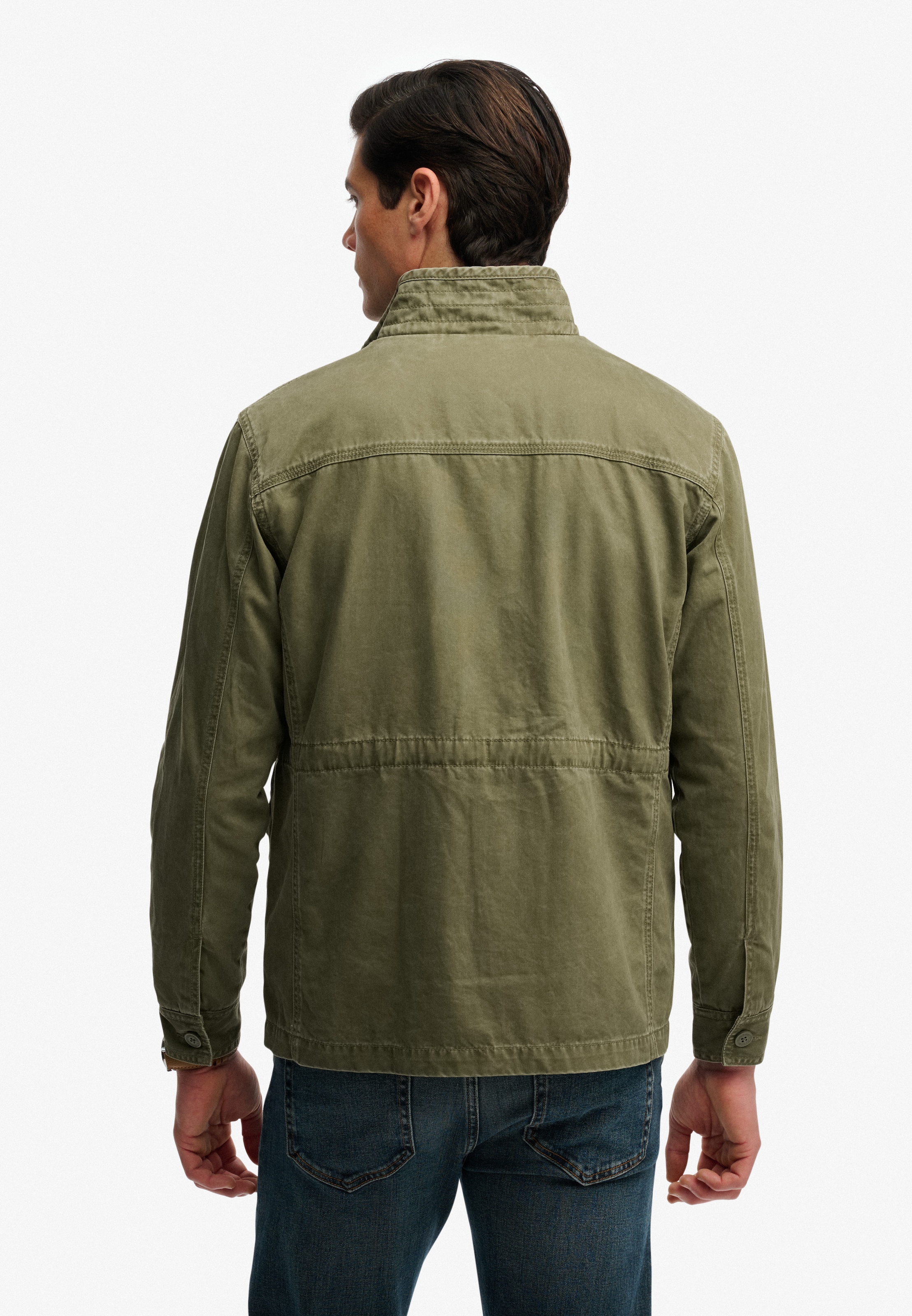 Superdry Parka »MILITARY M65 JKT« mit Markenlabel, aus Baumwolle, Regular Fit, hochschliessender Kragen