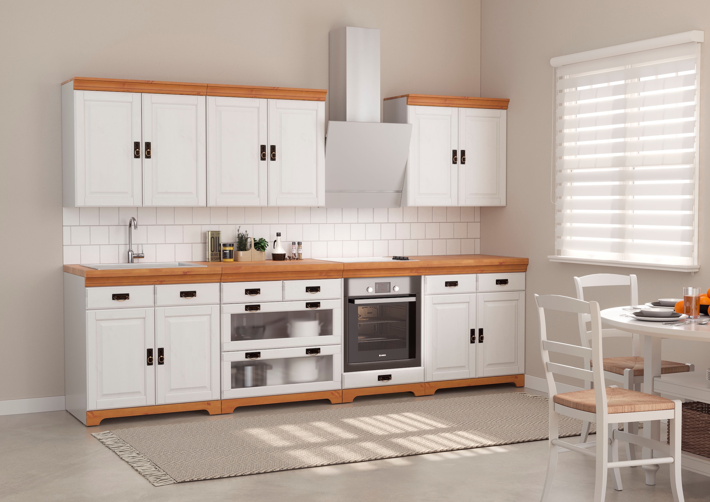 Home affaire Spülenschrank »Rügen« Breite 80 cm, Kiefer massiv, mit 2 Türen