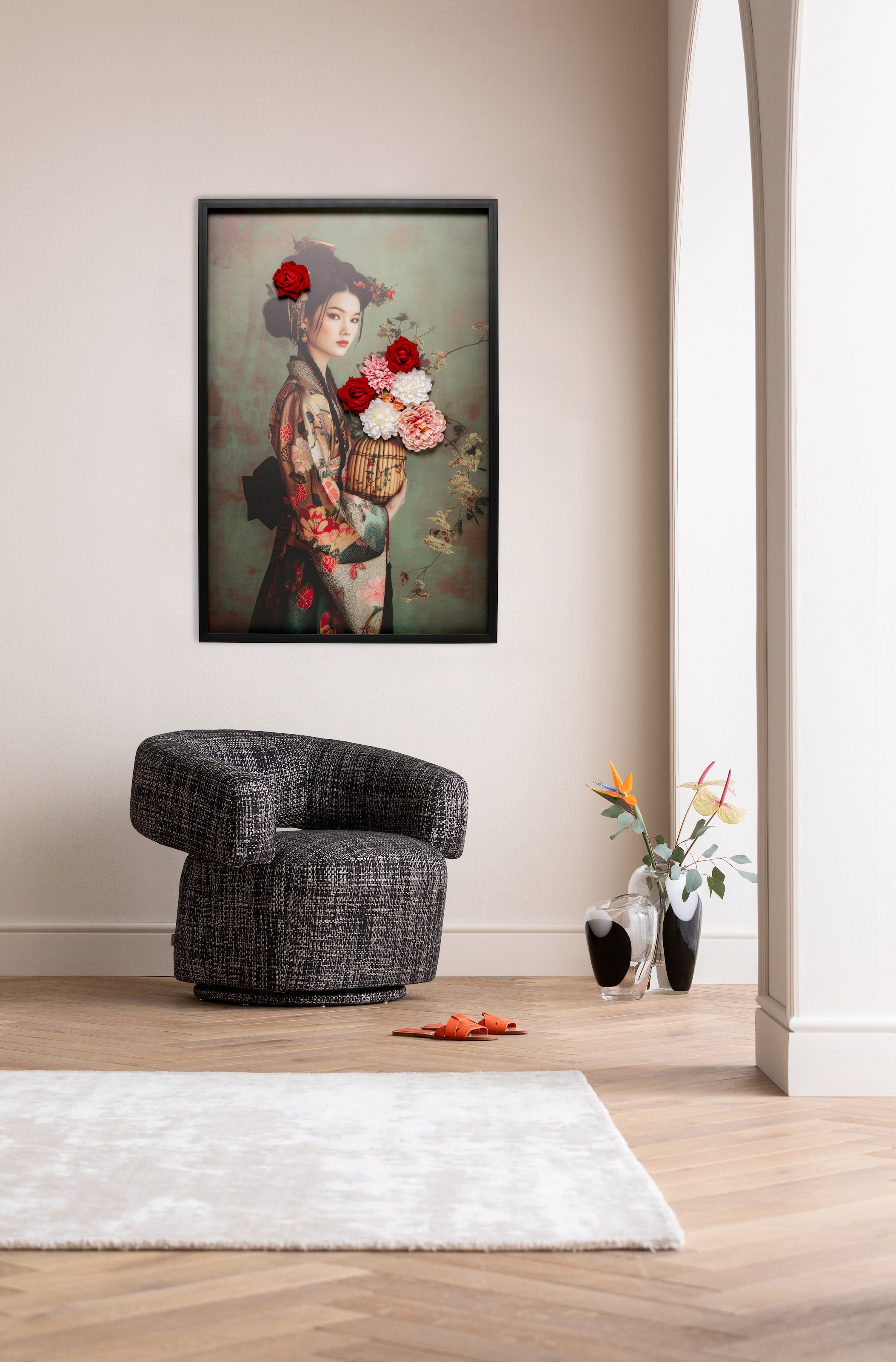 Kare Design Leinwandbild »Kimono Girl 84x124cm« 1, 