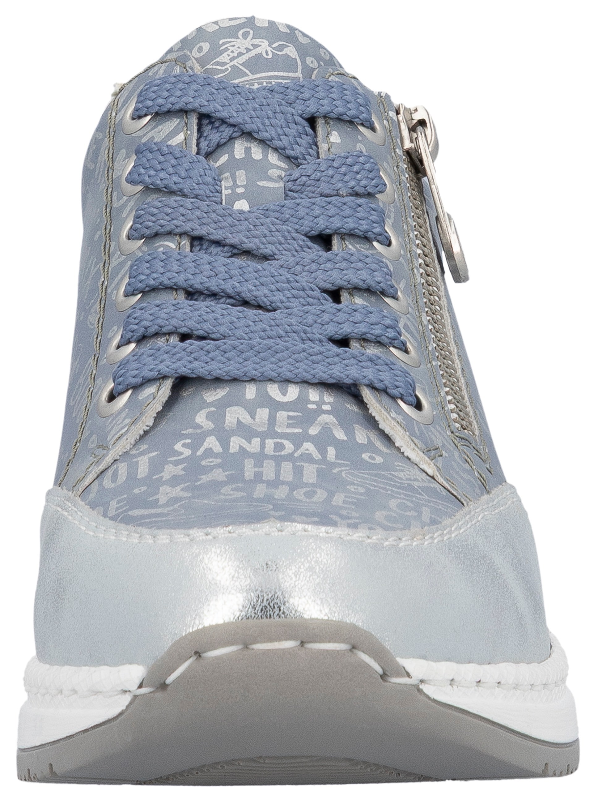 Rieker Sneakers  mit Lettern bedruckt, Freizeitschuh, Halbschuh, Schnürschuh