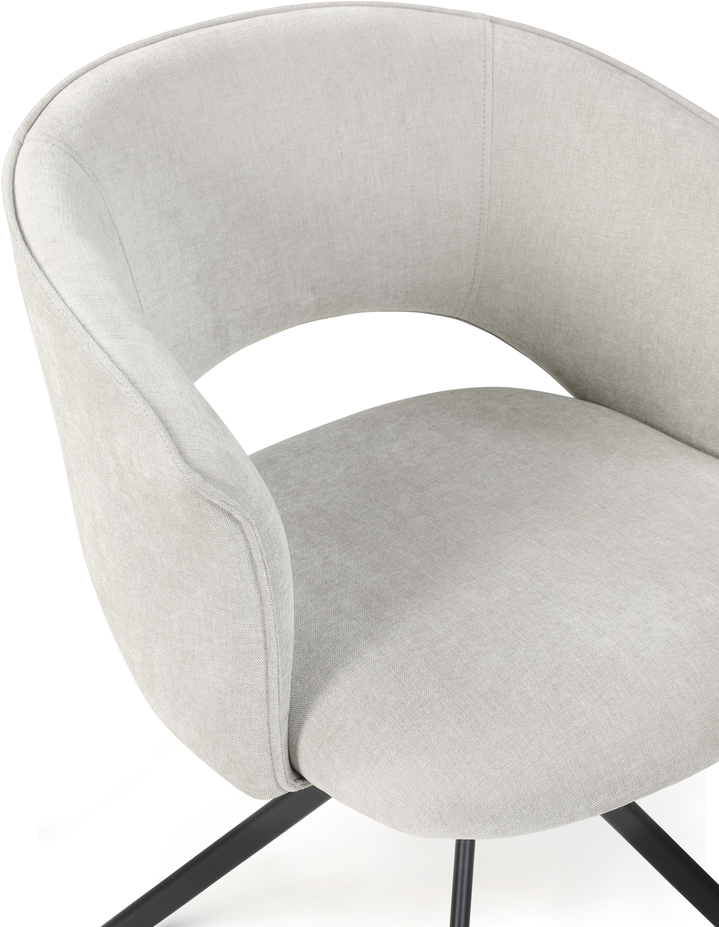 TOM TAILOR HOME Armlehnstuhl »CURVY ARMCHAIR« (Set) 2 Stk.mit Armlehnen, drehbar, Rückholfunktion, Rückenausschnitt