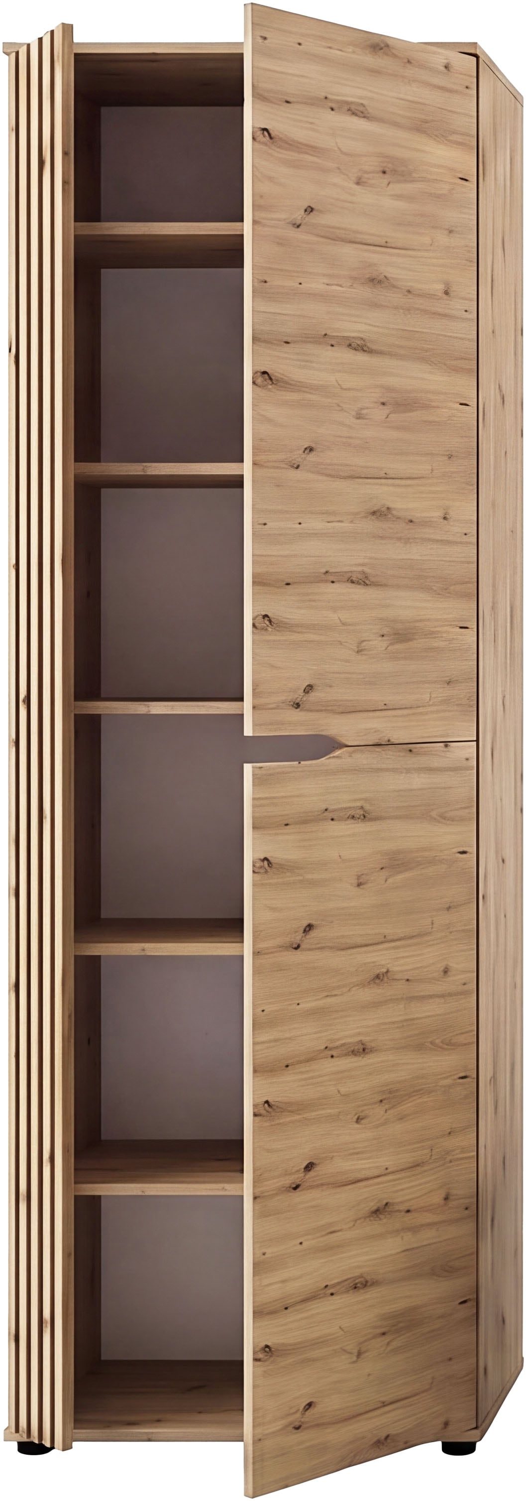 GOODproduct Garderobenschrank »FJELL, Breite 65cm, 2 Türen, 4 Einlegeböden, 6 Fächer, 1 Kleiderstange« Kleiderschrank, Schrank, Dielenschrank, Flurschrank, Mehrzweckschrank