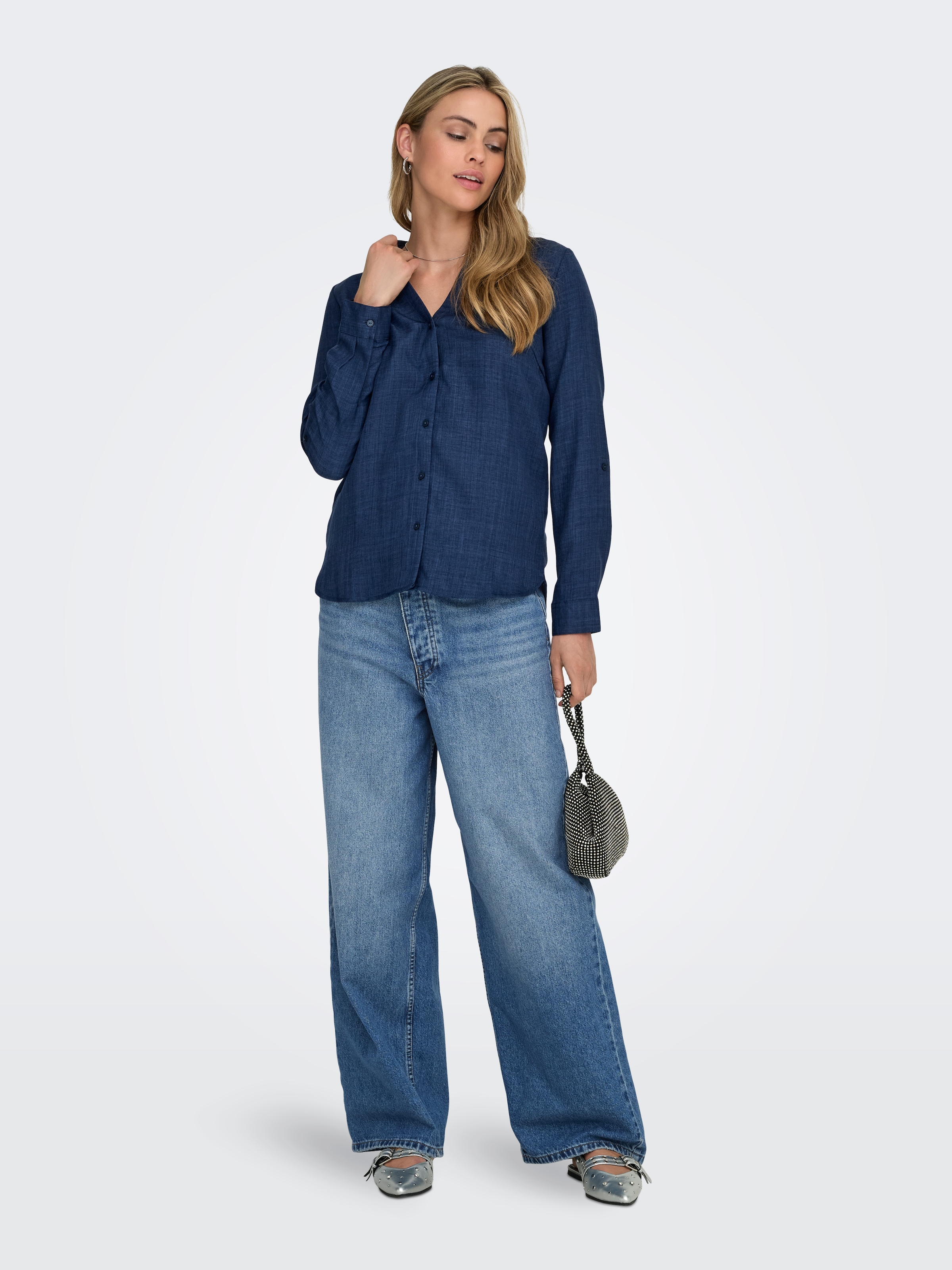 ONLY Blouse chemise »ONLRILLO MELLI LS REG SHIRT WVN«