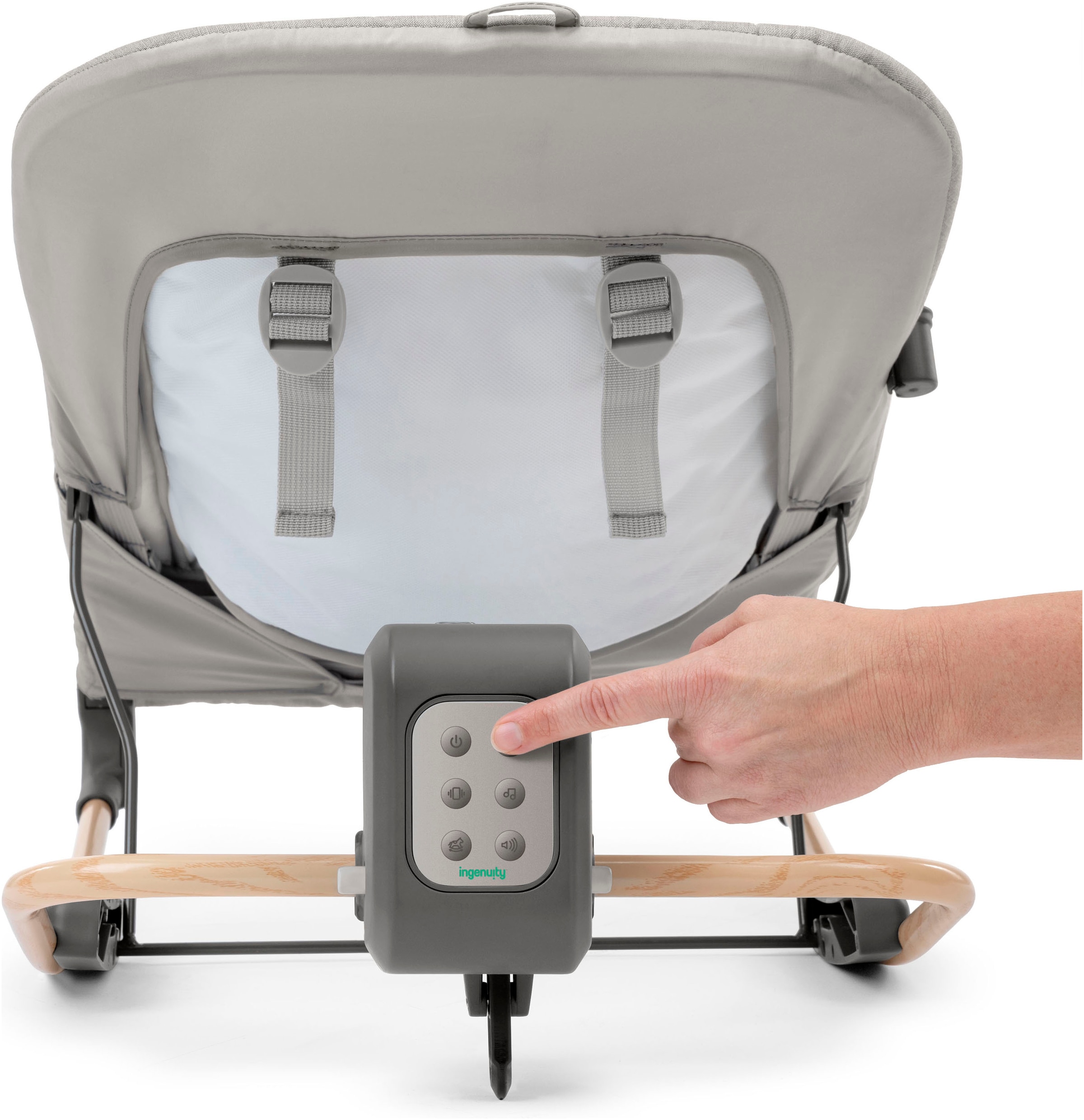 ingenuity Transat pour bébé »Keep InMotion Automatic Rocking Seat - Soulful Skies« mit Sound-Effekt