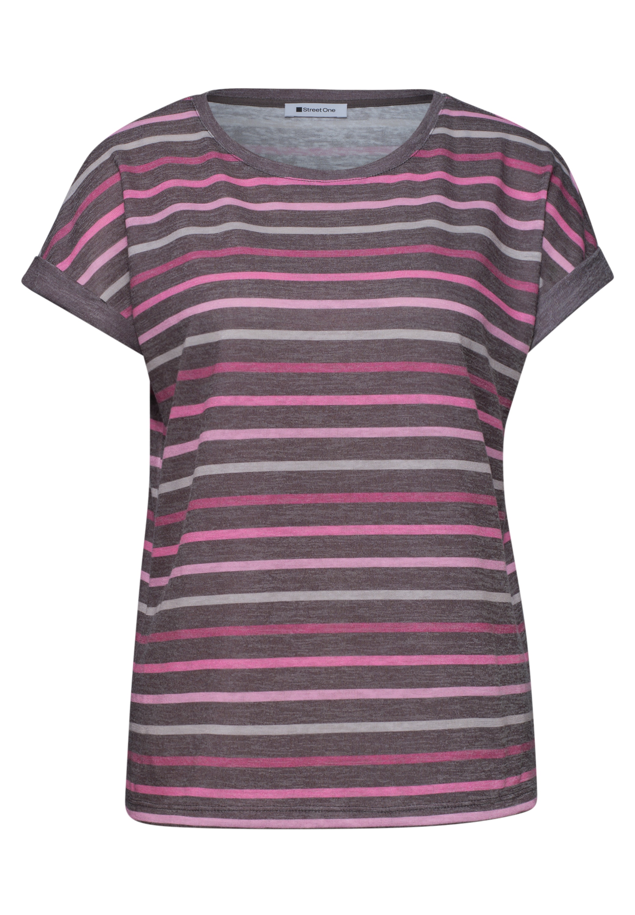 STREET ONE Haut de chemise t-shirt d'été avec épaules tombantes