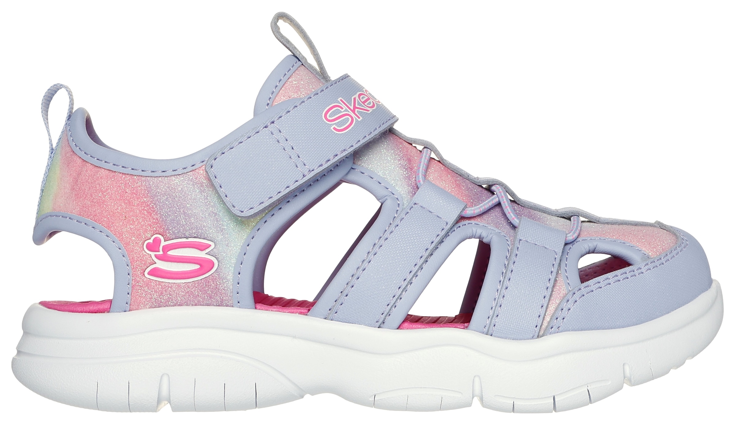Skechers Sandale »FLEX SPLASH DAYLIGHT SHIMMER«  Klettschuh mit Glitzer , Grössenschablone zum Download