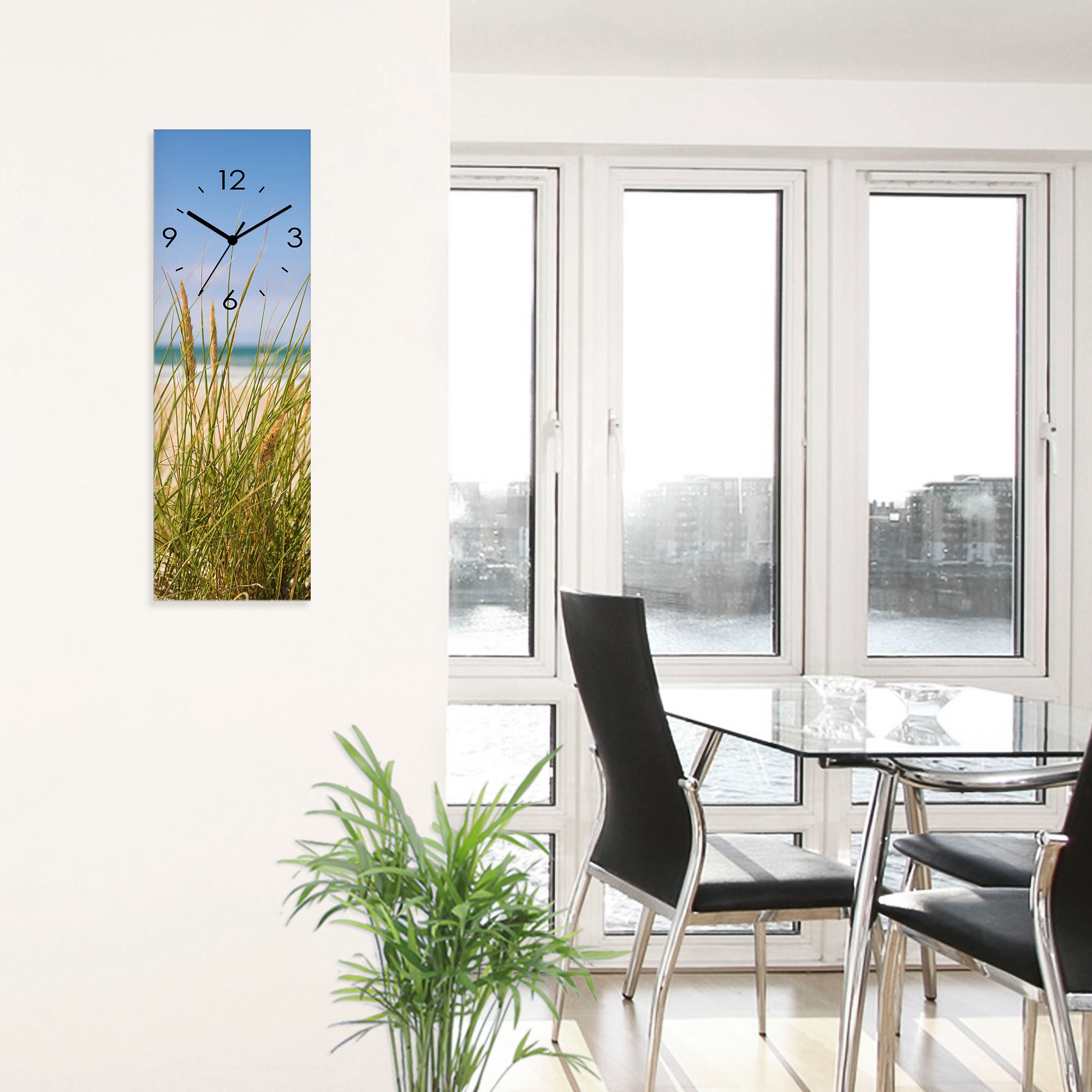 Artland Wanduhr »Dünengras« wahlweise mit Quarz- oder Funkuhrwerk, lautlos ohne Tickgeräusche