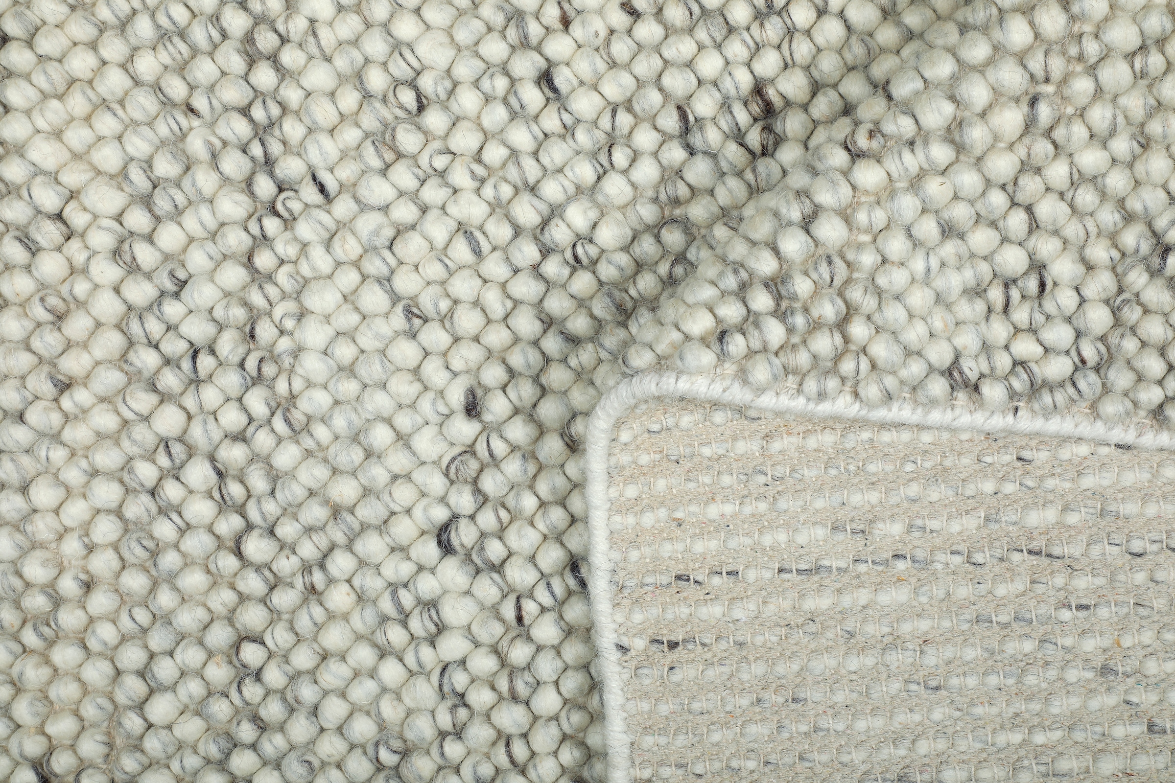 GOODproduct Tapis en laine »Wolly, Wolle« Rectangulaire 14 mm Höhe handgewebt, Handweb Teppiche, Wohnzimmer, Schlafzimmer, Esszimmer