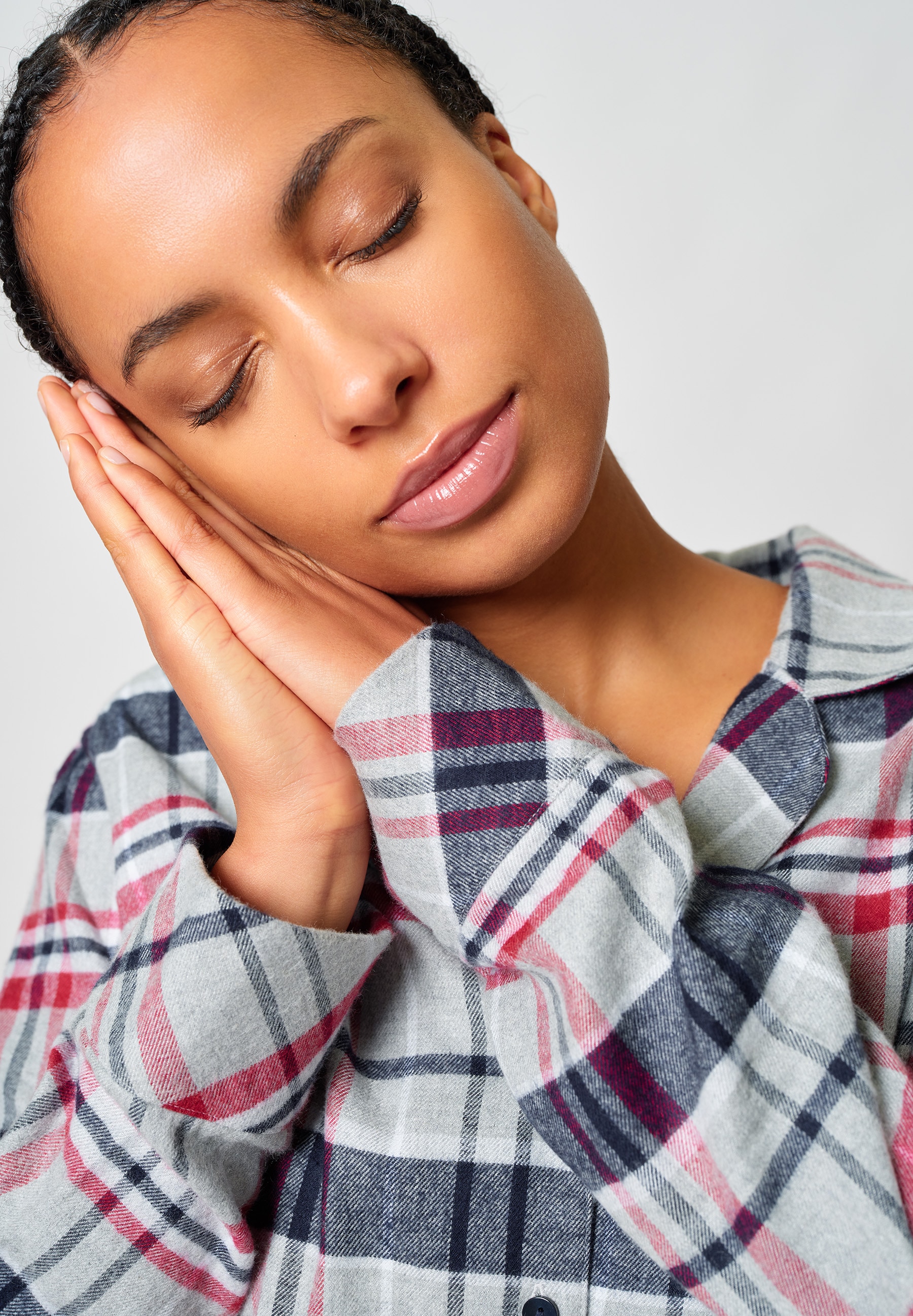 Skiny Pyjama »Night In Skiny Flanell« 2 pièces wärmend, Cotton, kuschelig weich, Bindeband, elastischer Bund