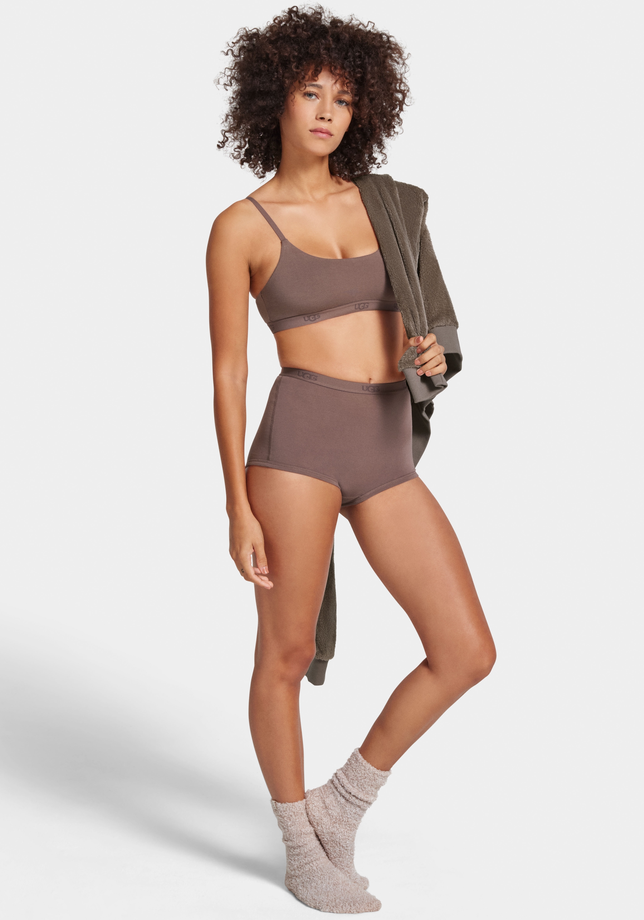 UGG Bralette »Estella Bralette«, Satinband mit Markenlogo