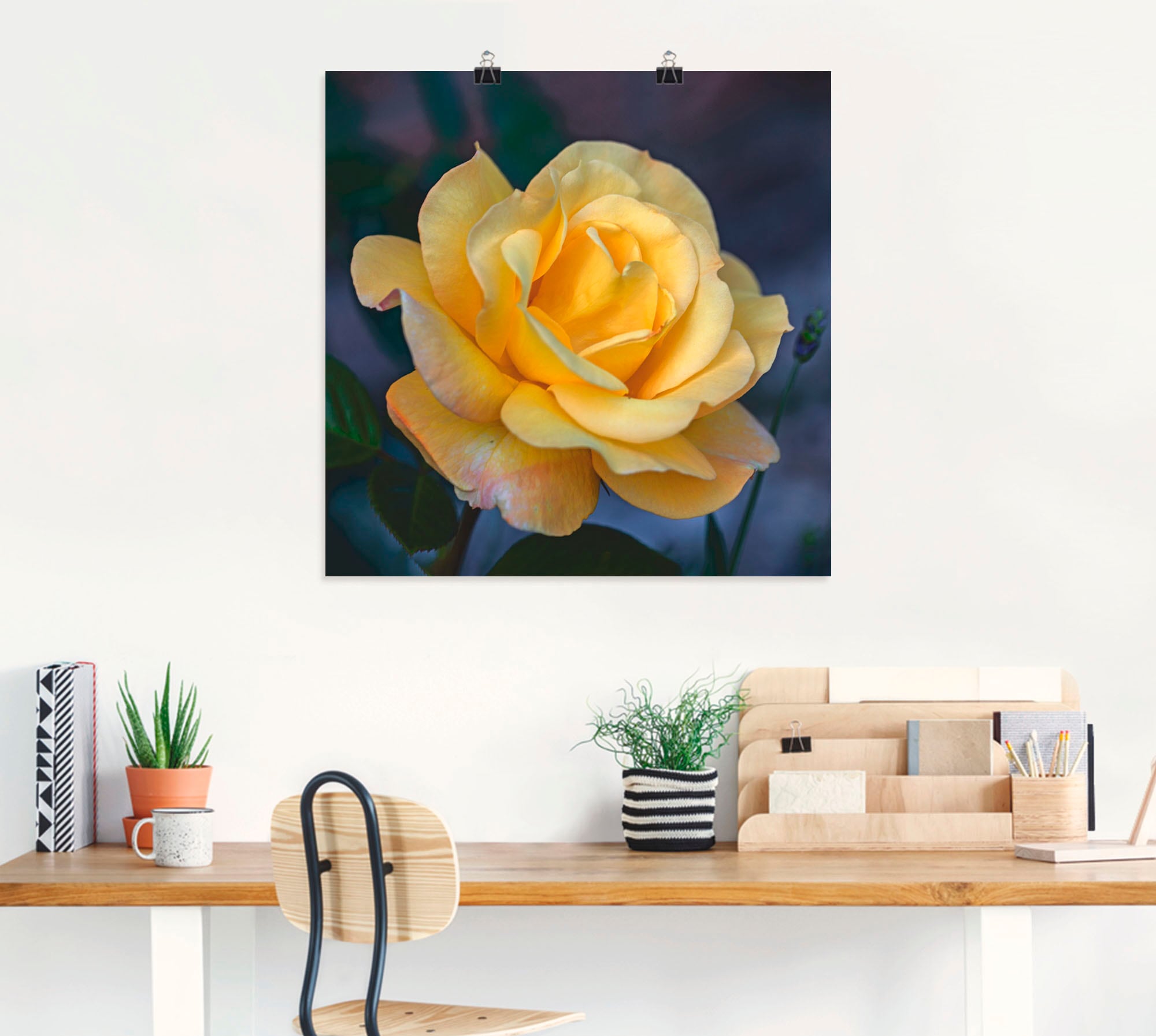 Artland Poster »Gelbe Rose« Blumen 1 Stk. tlg. ohne Rahmen