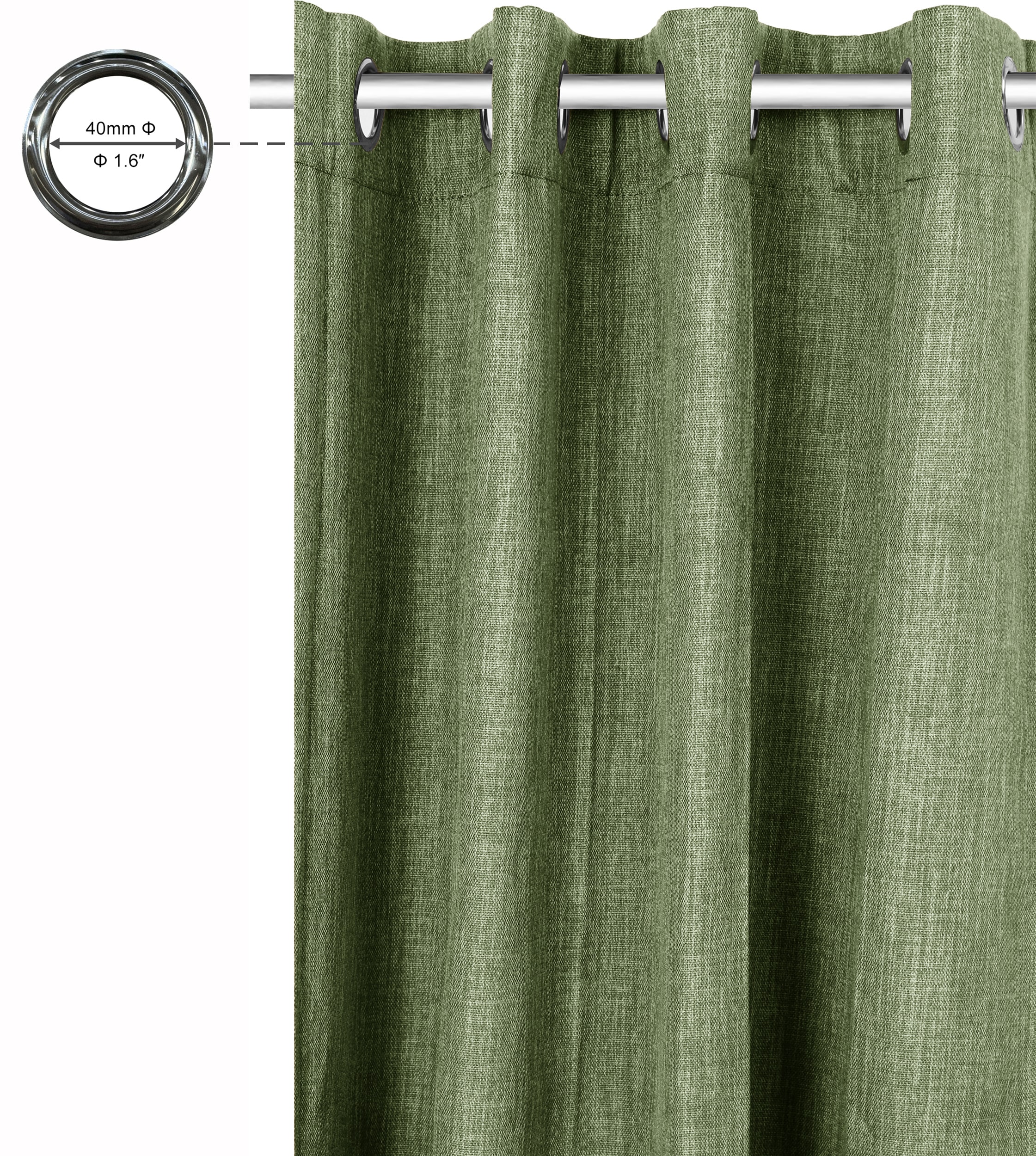 Bruno Banani Verdunkelungsvorhang »Bela« Ösen 1 Stk. tlg. blickdicht, meliert, verschiedene Grössen,