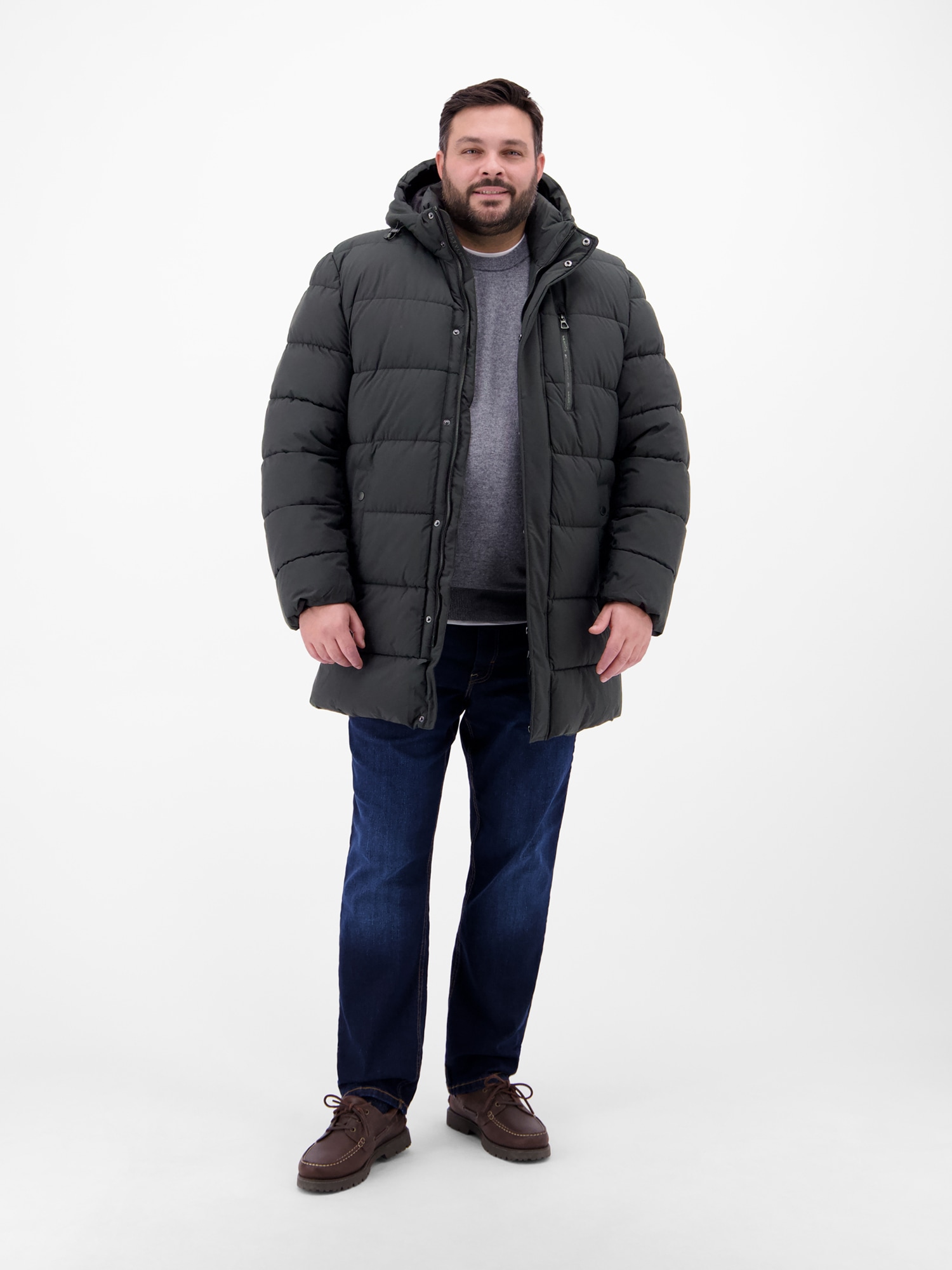 LERROS Veste d'hiver »LERROS Herren Steppjacke in Grossen Grössen« mit Kapuze Wasser- und windabweisend, atmungsaktiv