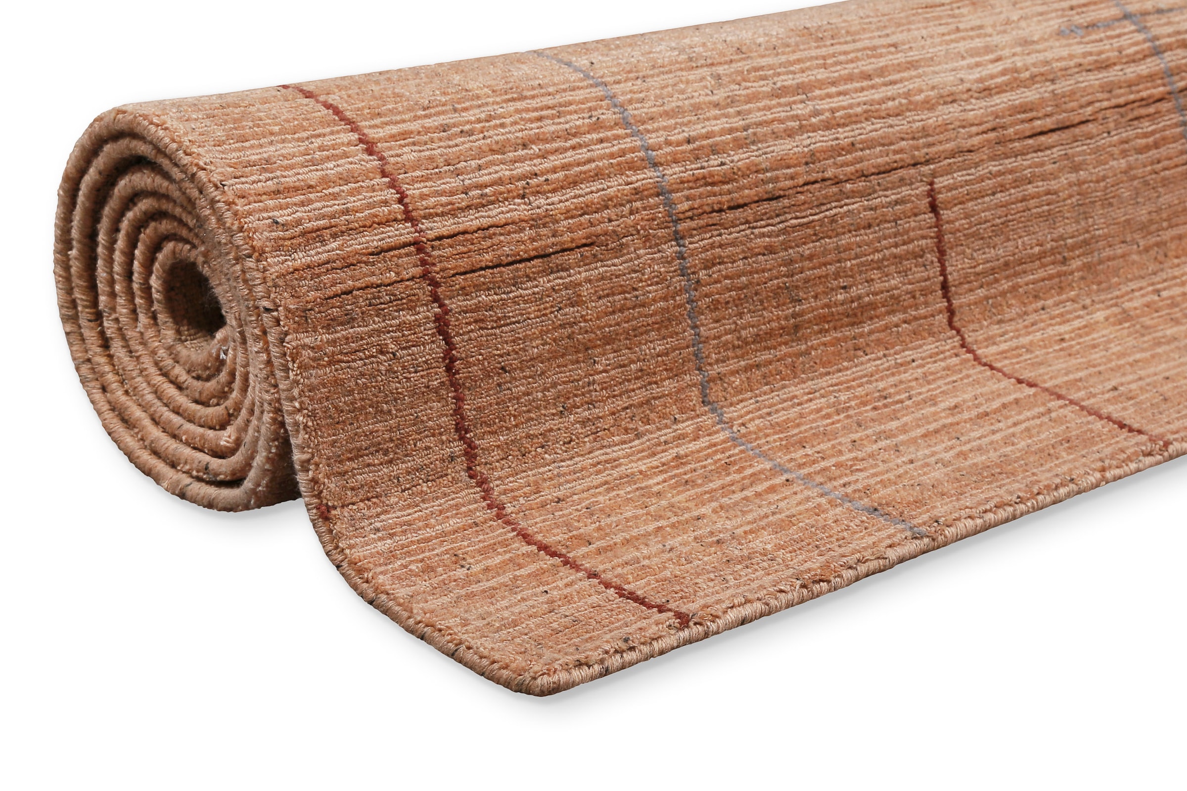 Wecon home Teppich »Milly« rechteckig 11 mm Höhe Kurzflorteppich, handgewebt, Naturfaser, Linienmuster, Wohnzimmer