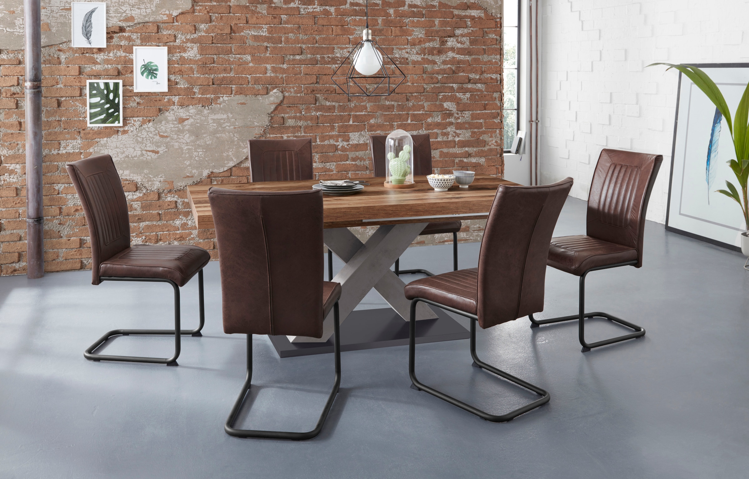 Mäusbacher Esstisch »Komfort Tisch TOPSELLER!« OTTOs Choice,  Mäusbacher Esstisch mit X Gestell und Bodenplatte. Breite 160-260