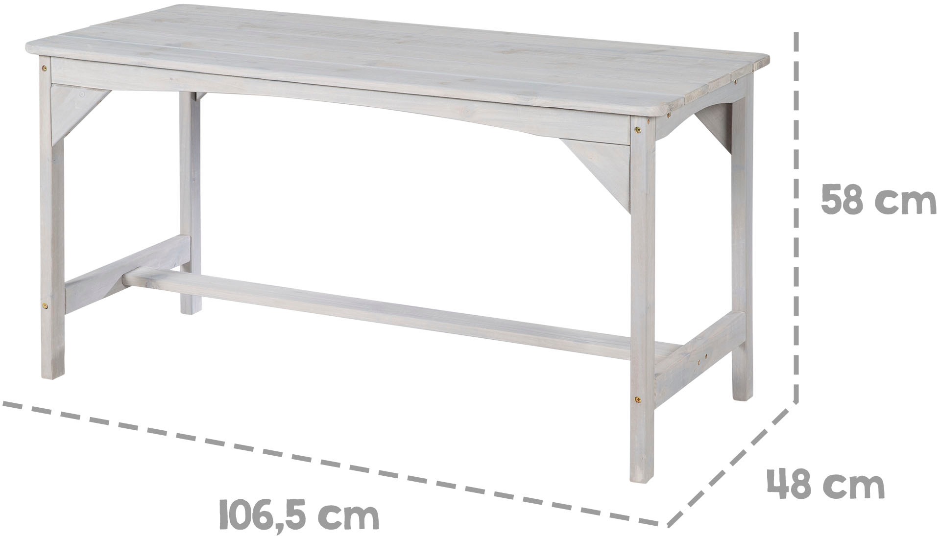 roba® Garten-Kindersitzgruppe »Outdoor+« Set, 3 Stk. tlg. Tisch und 2 Bänke mit Sitzauflage, Schirmset