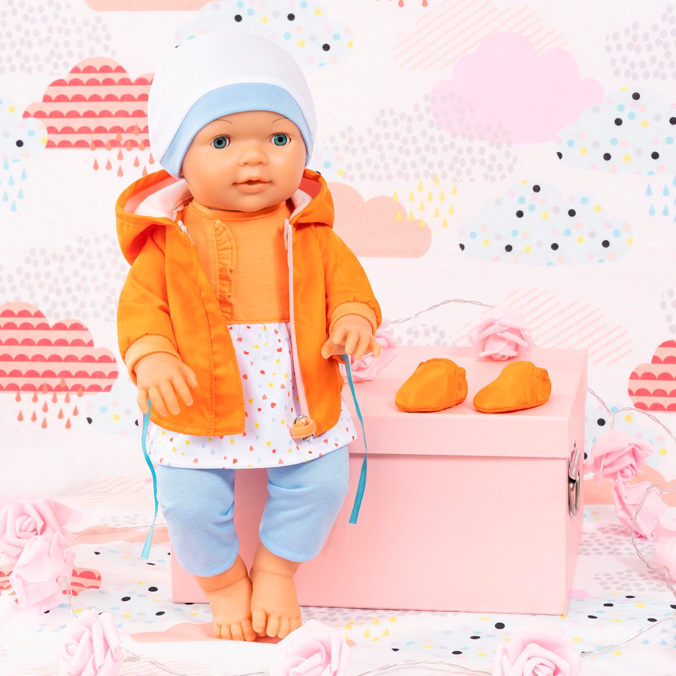 Bayer Puppenkleidung »Kleid/Hose orange«