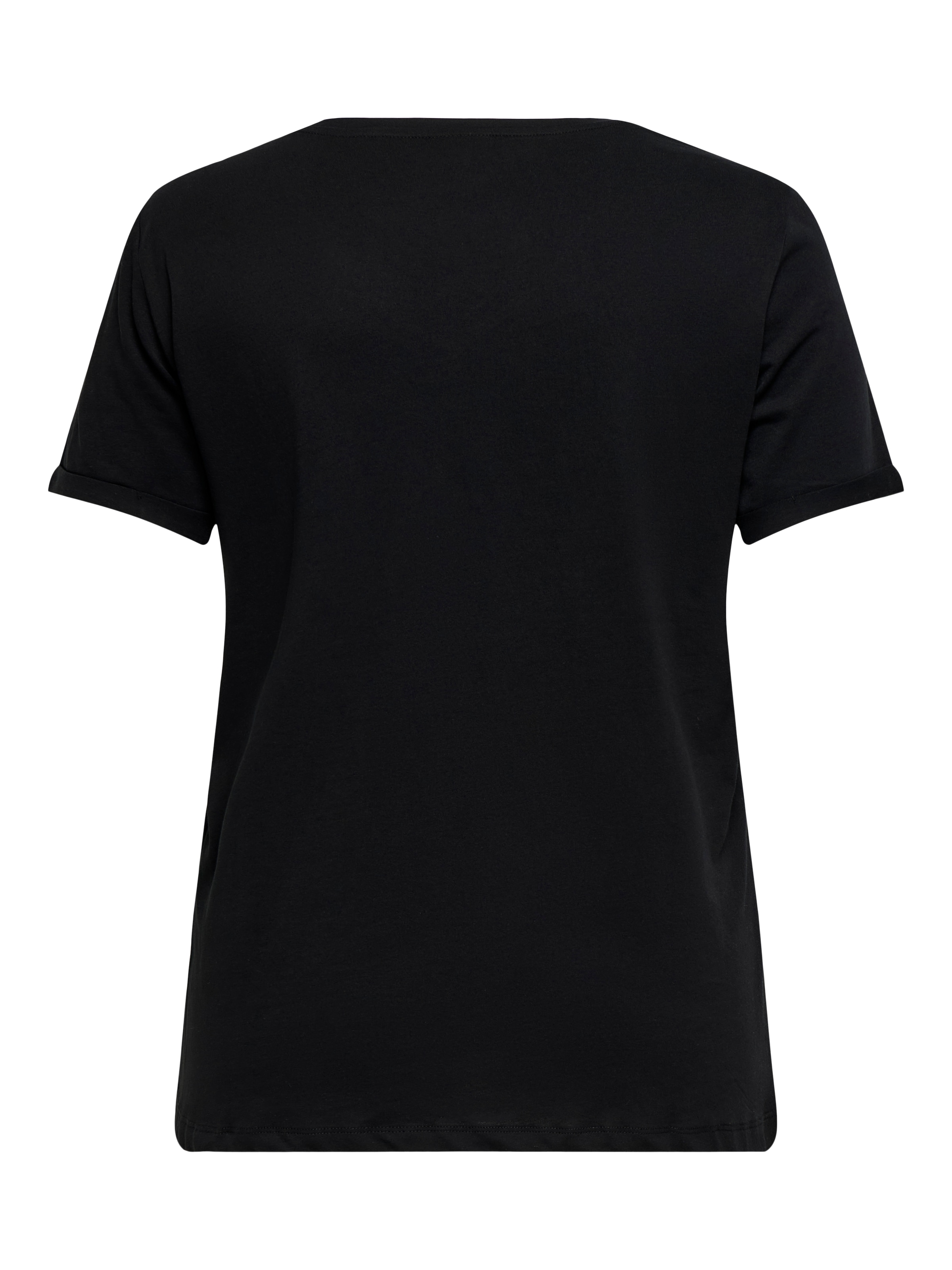 ONLY CARMAKOMA Kurzarmshirt »CARBEA LIFE SS V-NECK TEE« Baumwolle, regular fit