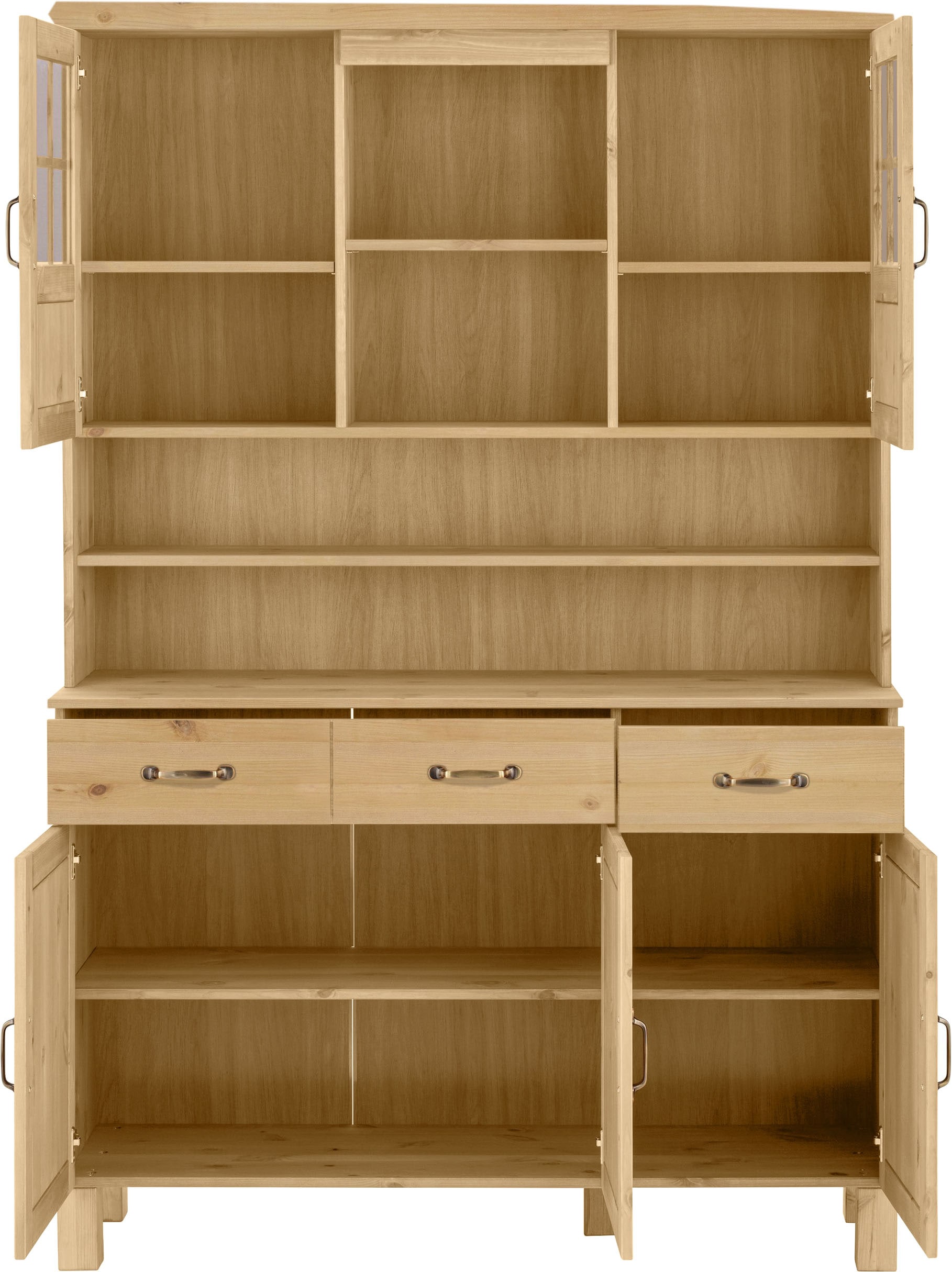 Home affaire Buffet de cuisine »Alby« Largeur 125 cm, 2 portes vitrées, 2 tiroirs