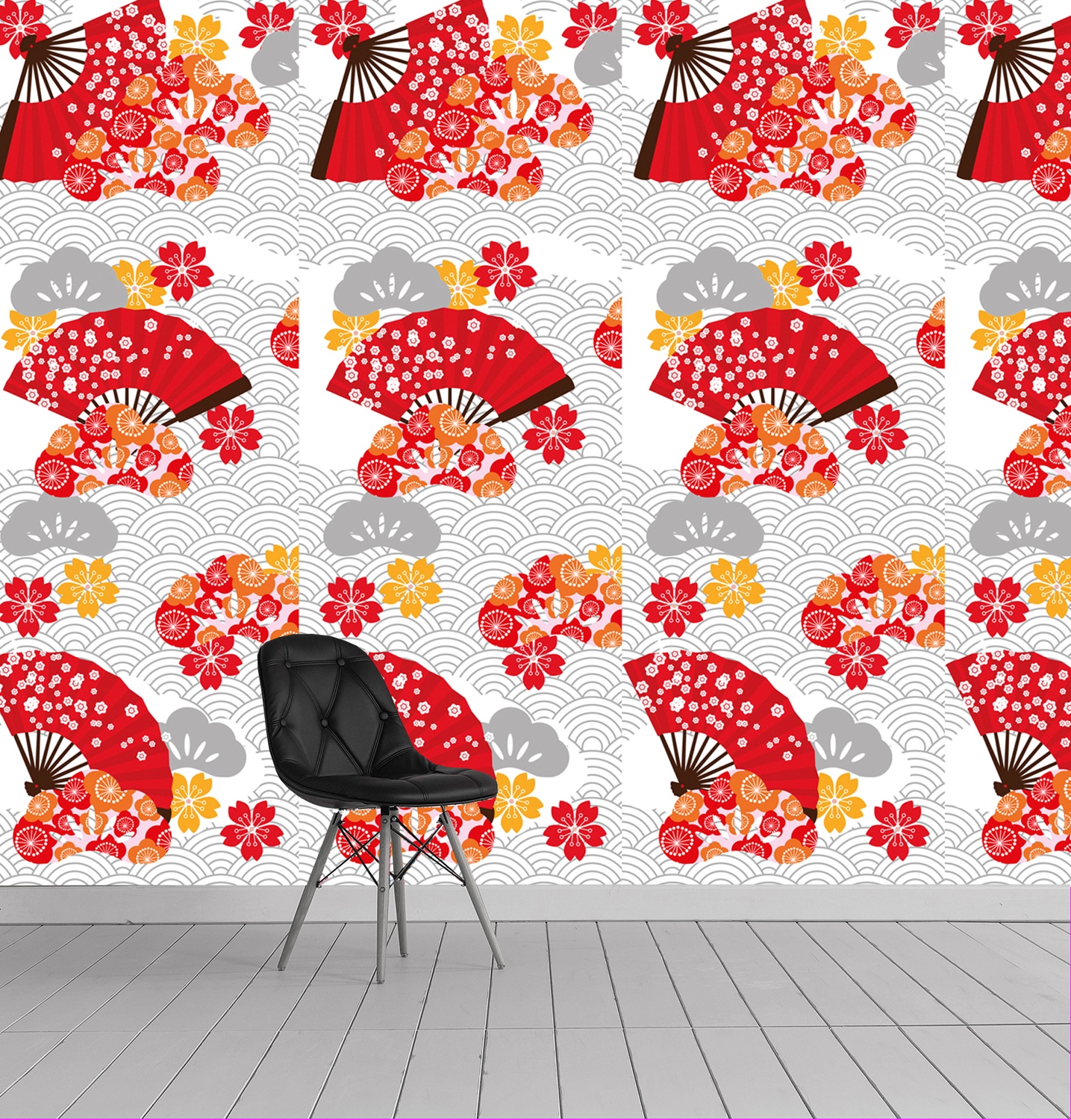 queence Papier peint vinyle »Theodore« abstrait | imprimé 90x250cm, selbstklebend, kinderleichte Anbringung, , Sticker