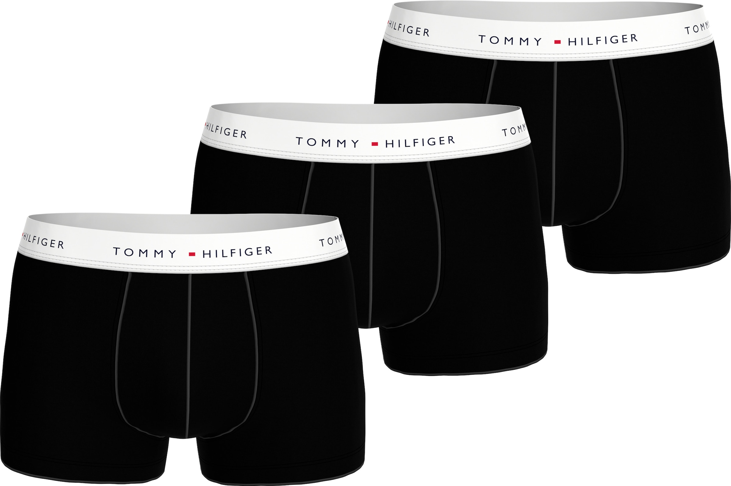 Tommy Hilfiger Underwear Tronc »TRUNK 3 PACK« Packung, 3er-Pack, 3 cuis mit kontrastfarbenem Logobund