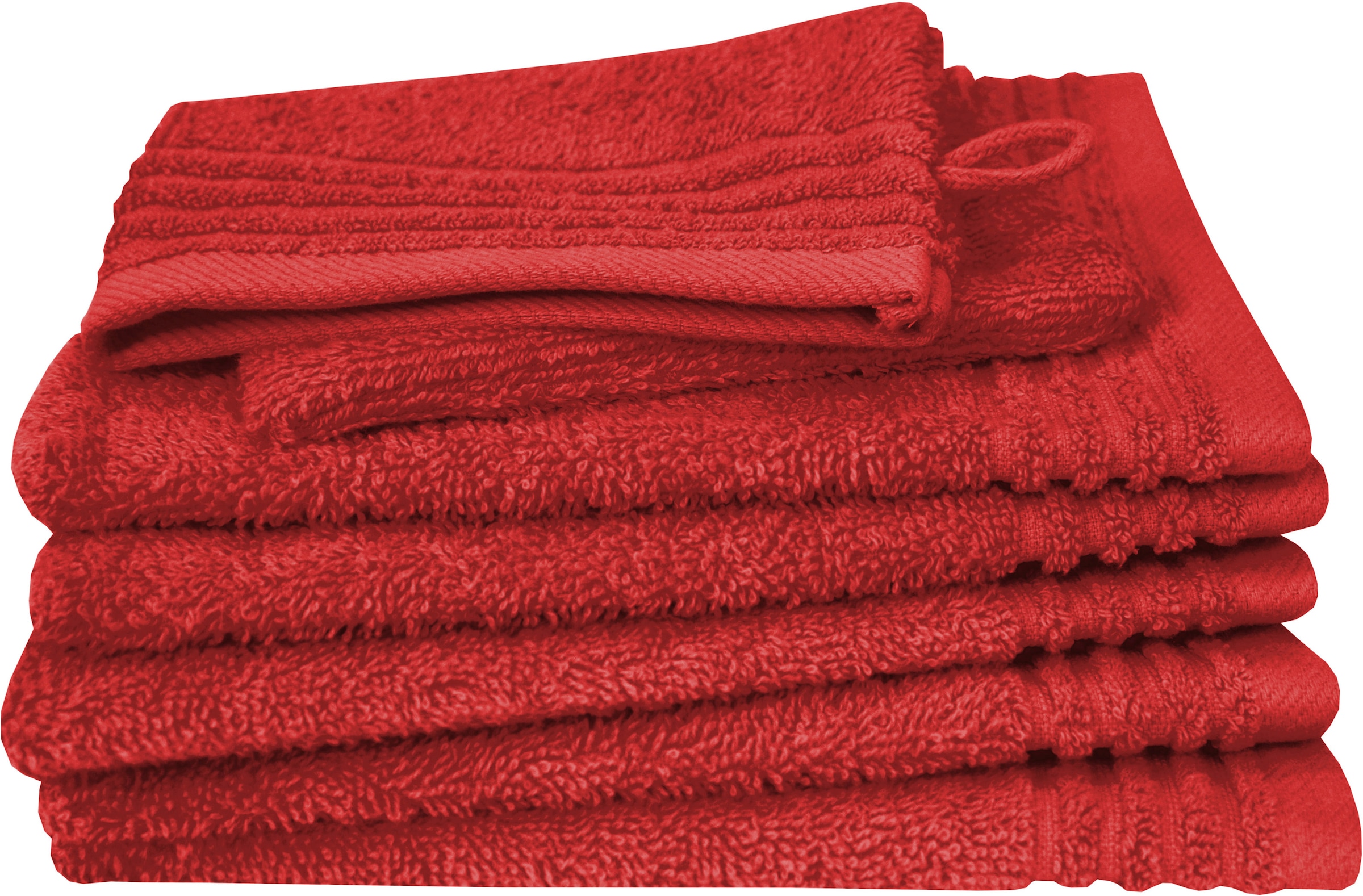 Dyckhoff Waschhandschuh »Waschhandschuh-Set BRILLANT 6-tlg., Baumwolle, 550 g/m²« Baumwolle