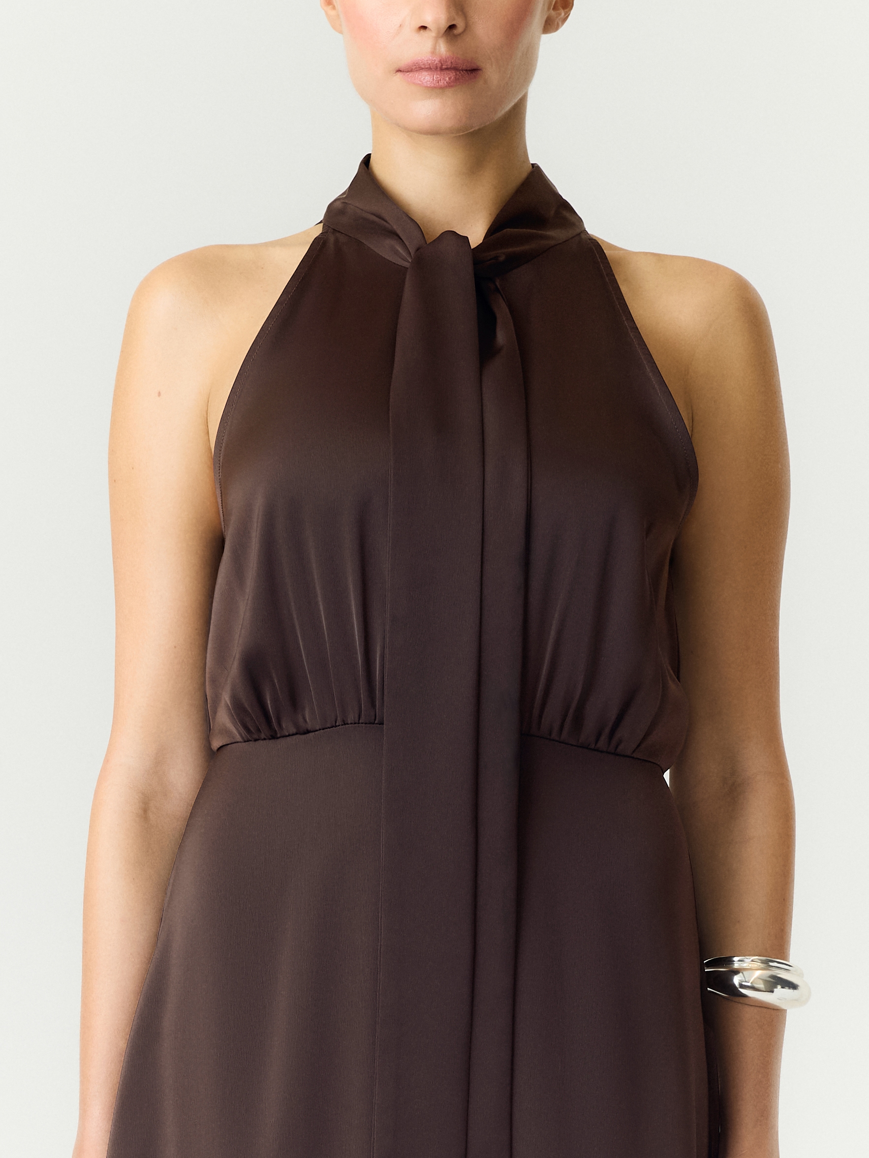 Y.A.S Maxi robe »YASTHEA SL MAXI DRESS S. NOOS« mélange de matériaux, coupe régulière