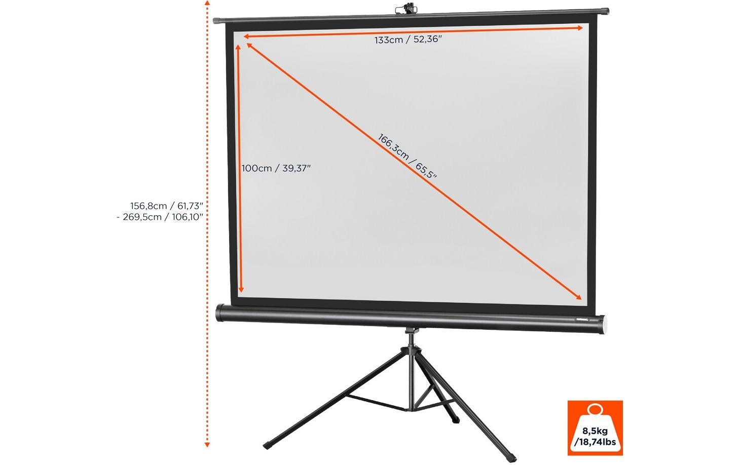 Celexon Écran sur trépied »Eco 133 x 100 cm«