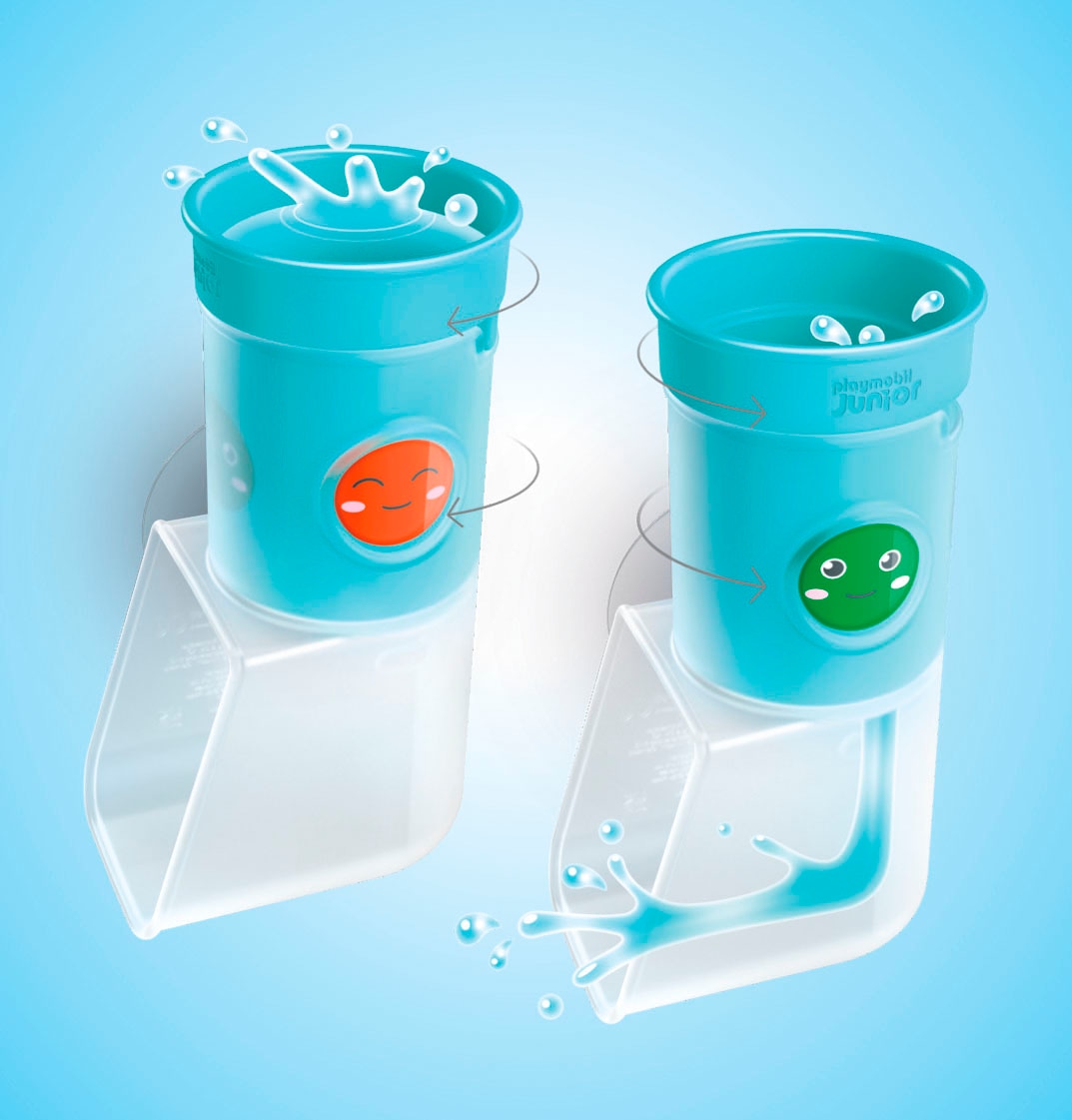 Playmobil® Konstruktions-Spielset »Wasserfalltank mit Rutsche (71775), Junior Aqua« Badespielzeug; Made in Europe