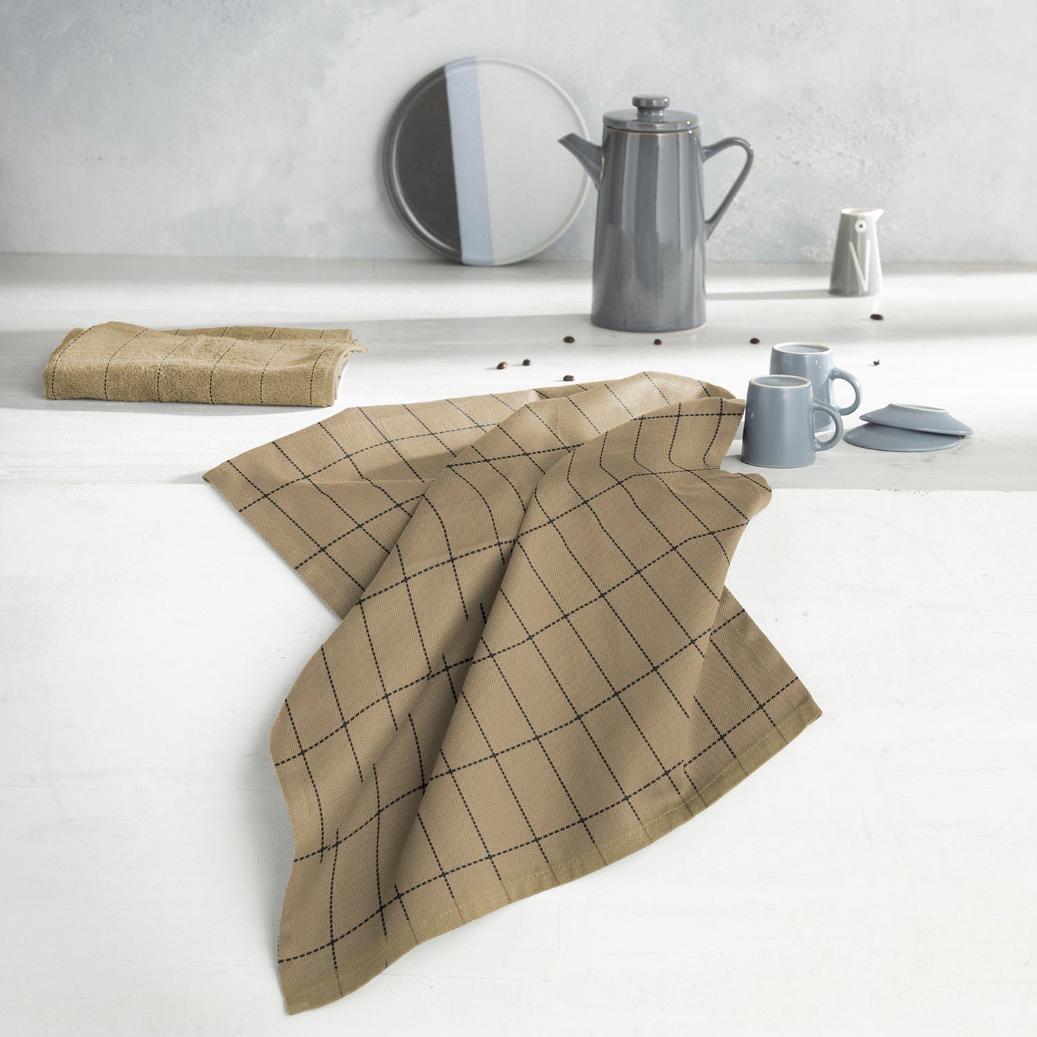 DDDDD Geschirrtuch »Fence« Küchenhandtuch aus weicher Frottee, 50 x 55 cm