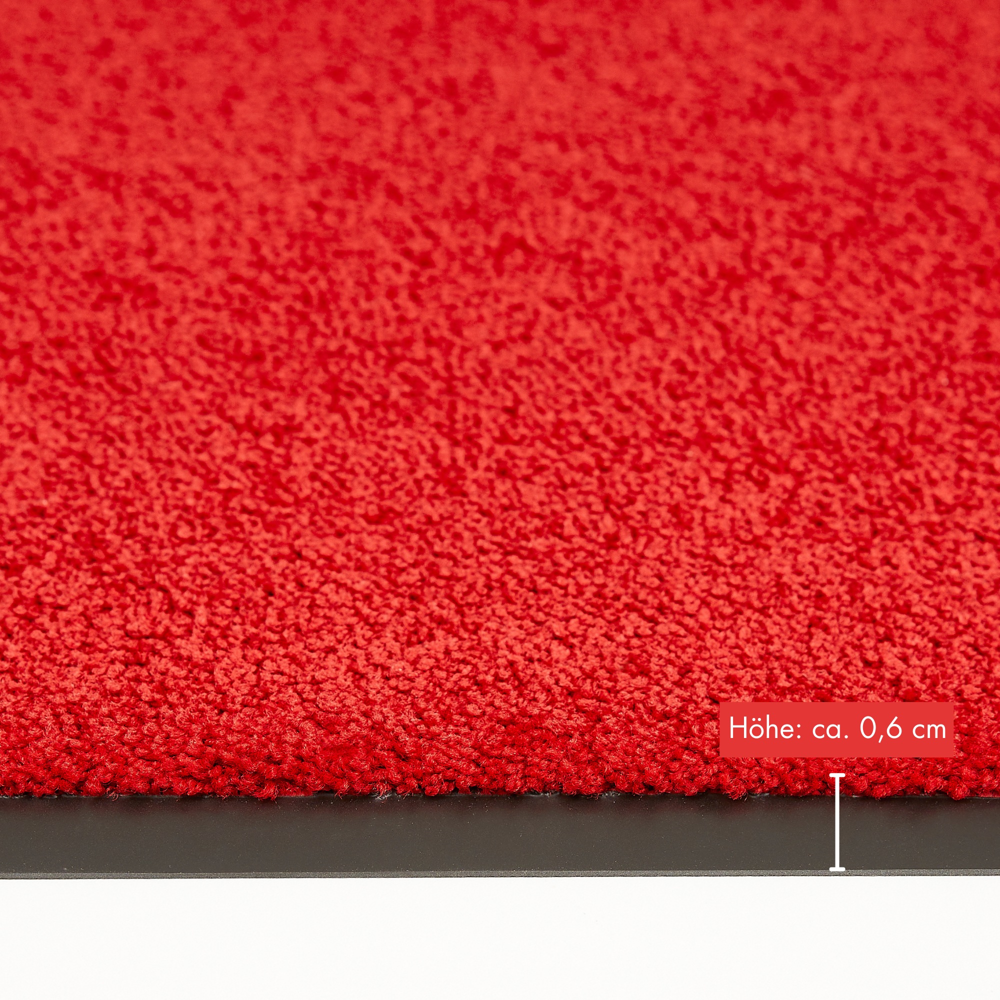 GOODproduct Tapis de sol »Emil, Made in Netherlands« Rectangulaire 6 mm Höhe tapis d'entrée, couleurs unies, antidérapant, lavable (lavage à la main)