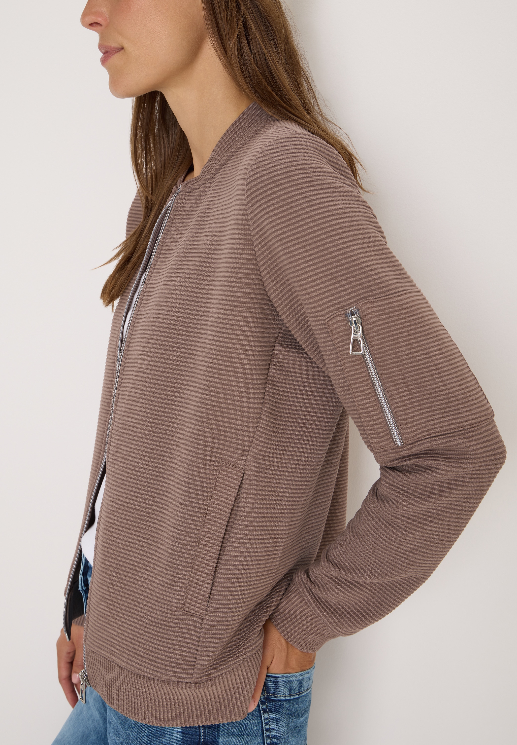 Cecil Blouson mit Reissverschluss, im Ottoman-Look