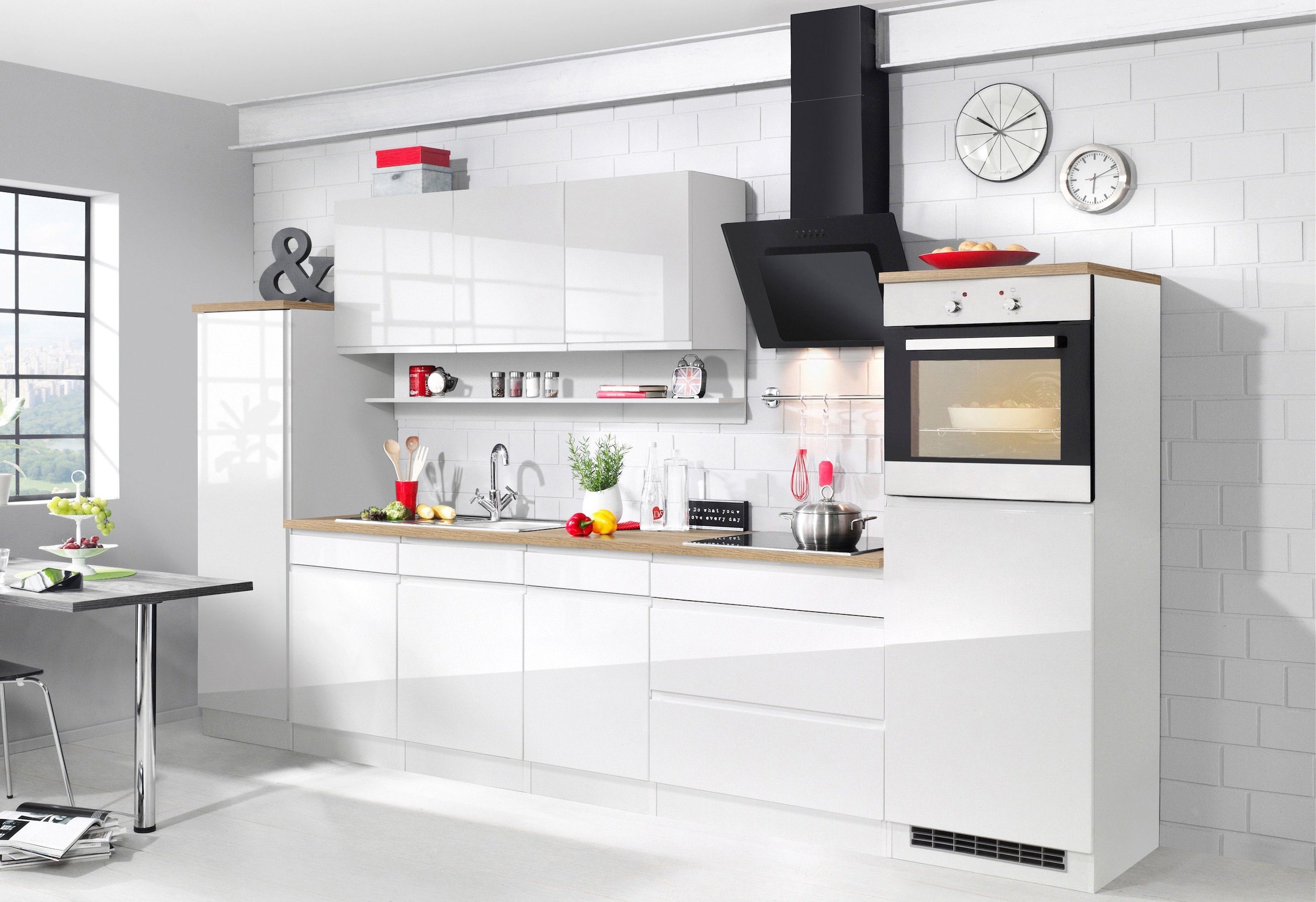 KOCHSTATION Kitchenette »KS-Virginia,neu in verbesserter Ausführung« plan de travail épaisseur 38 mm, rangement, fermeture douce,  Largeur 290, fonction Soft-Close, sans appareils électriques