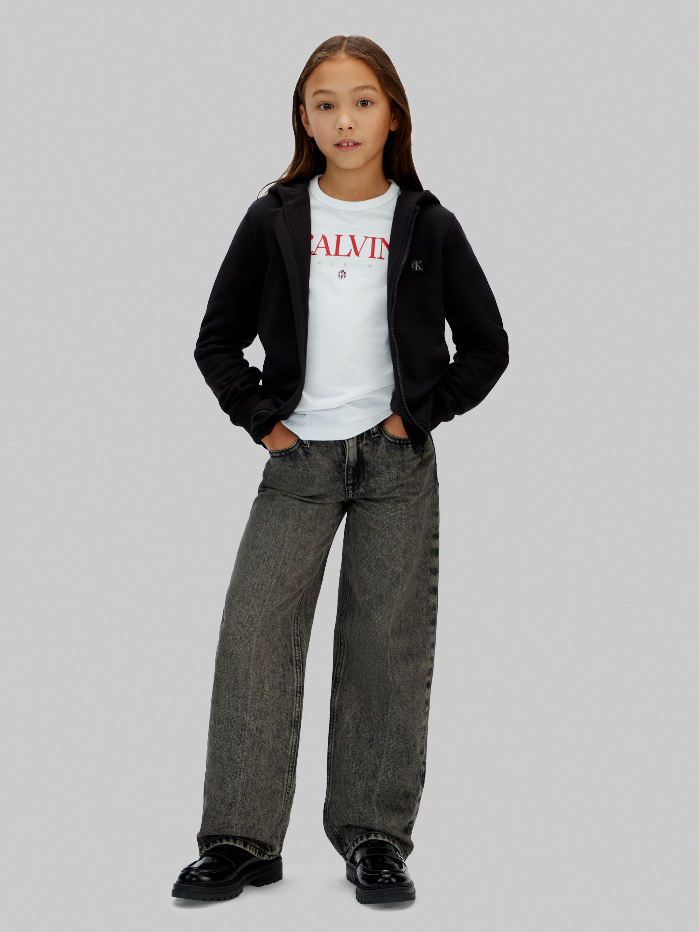 Calvin Klein Jeans Kapuzensweatjacke »MINI BADGE ZIP-THROUGH«, mit Logo-Badge