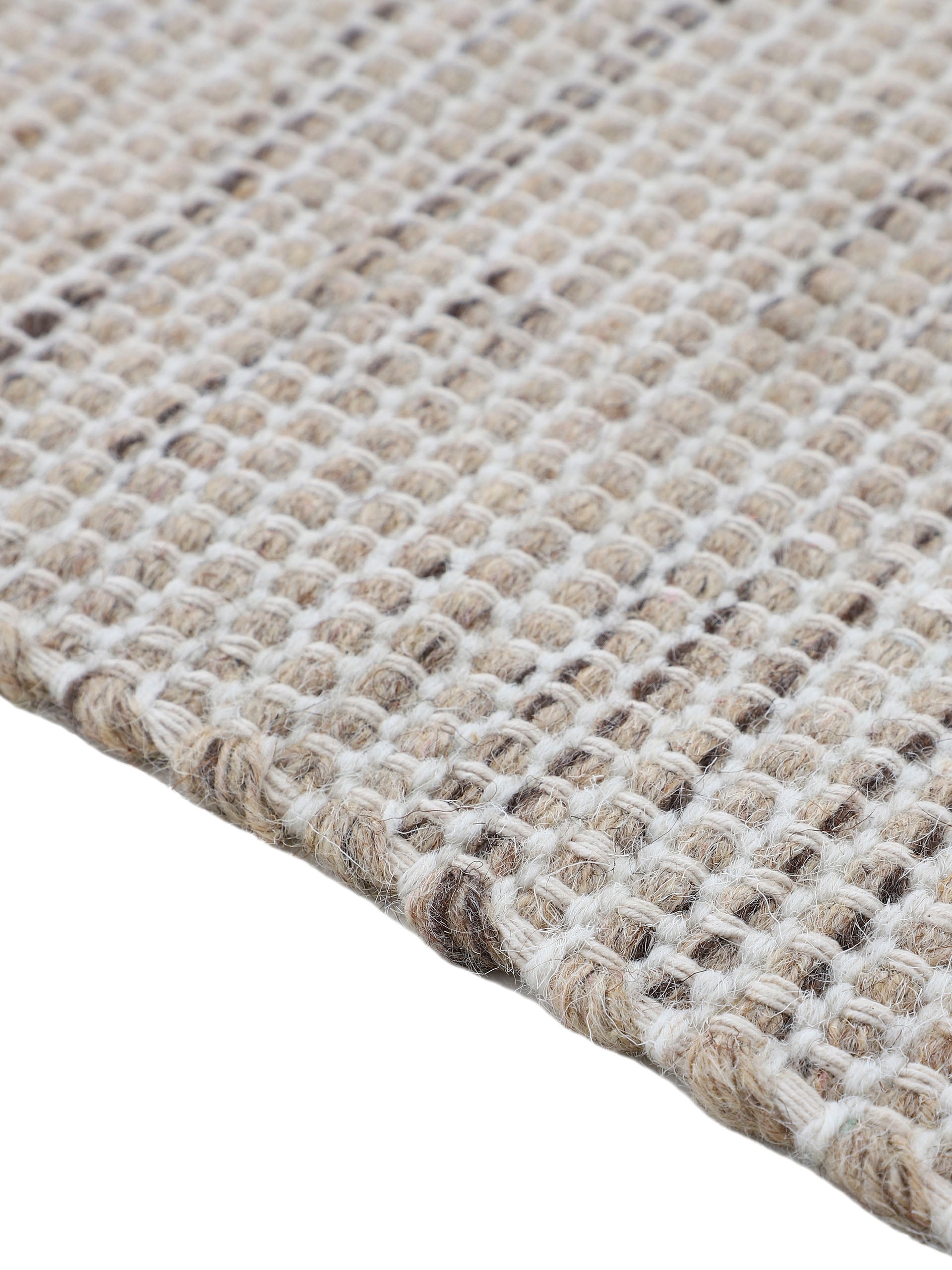 carpetfine Tapis en laine »Mona ,   auch als Läufer« Rectangulaire 5 mm Höhe 80% Wolle, Wendeteppich aus Wolle/Baumwolle, Wohnzimmer