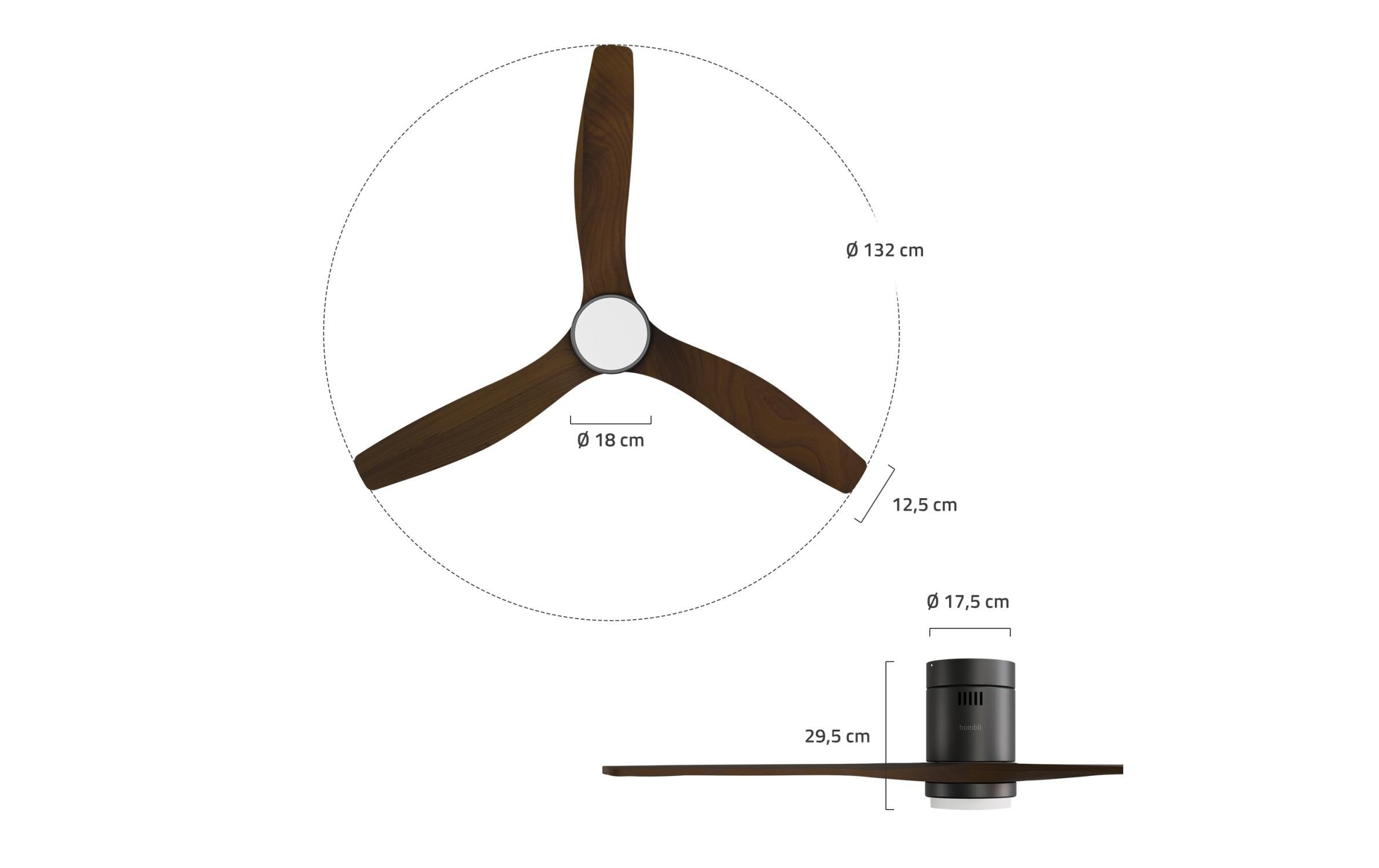 Hombli Ventilateur de plafond »1320 mm« 132 cm Durchmesser