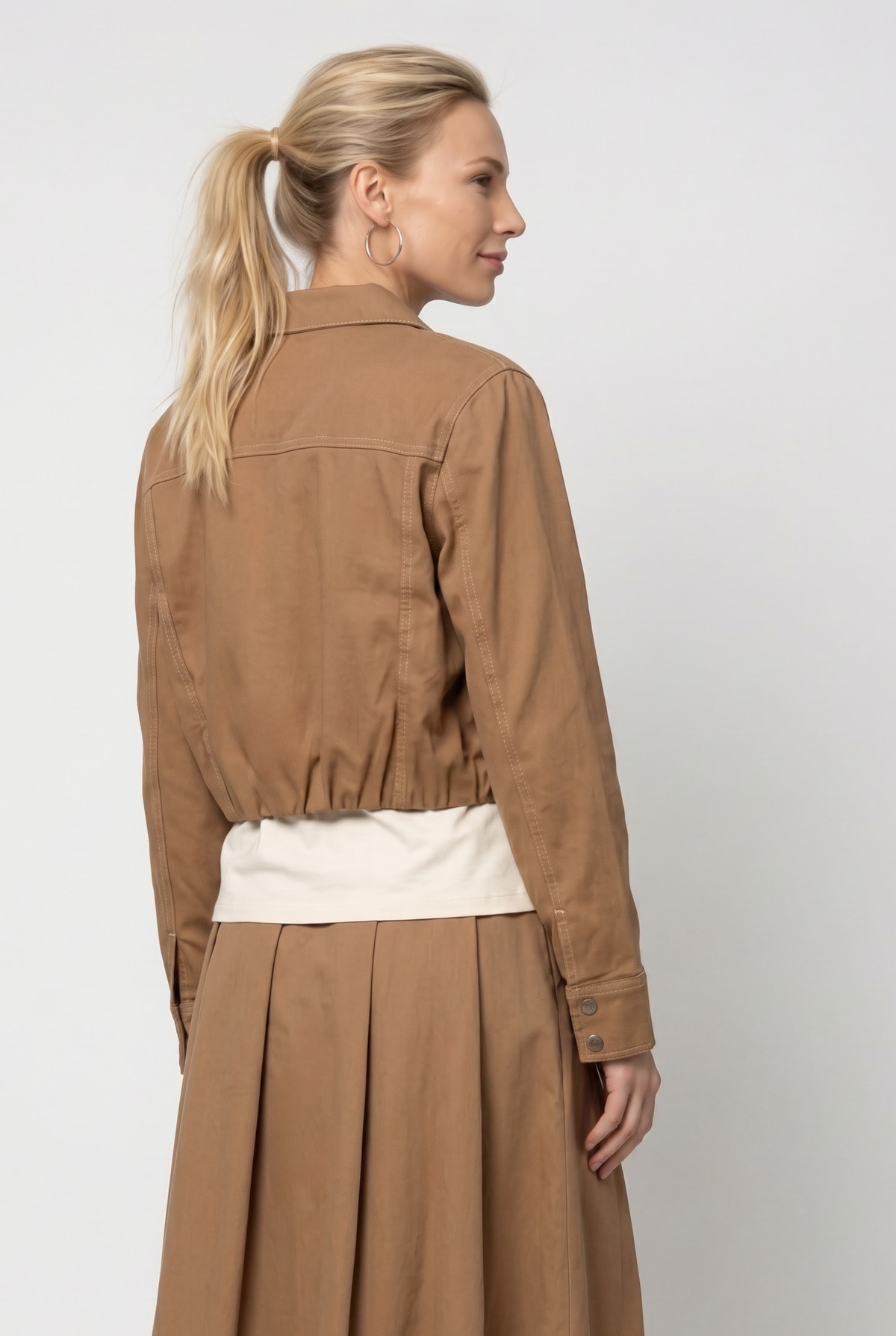 Monari Veste courte »Jacke Lyocellmix« sans capuche regular fit avec patte de boutonnage