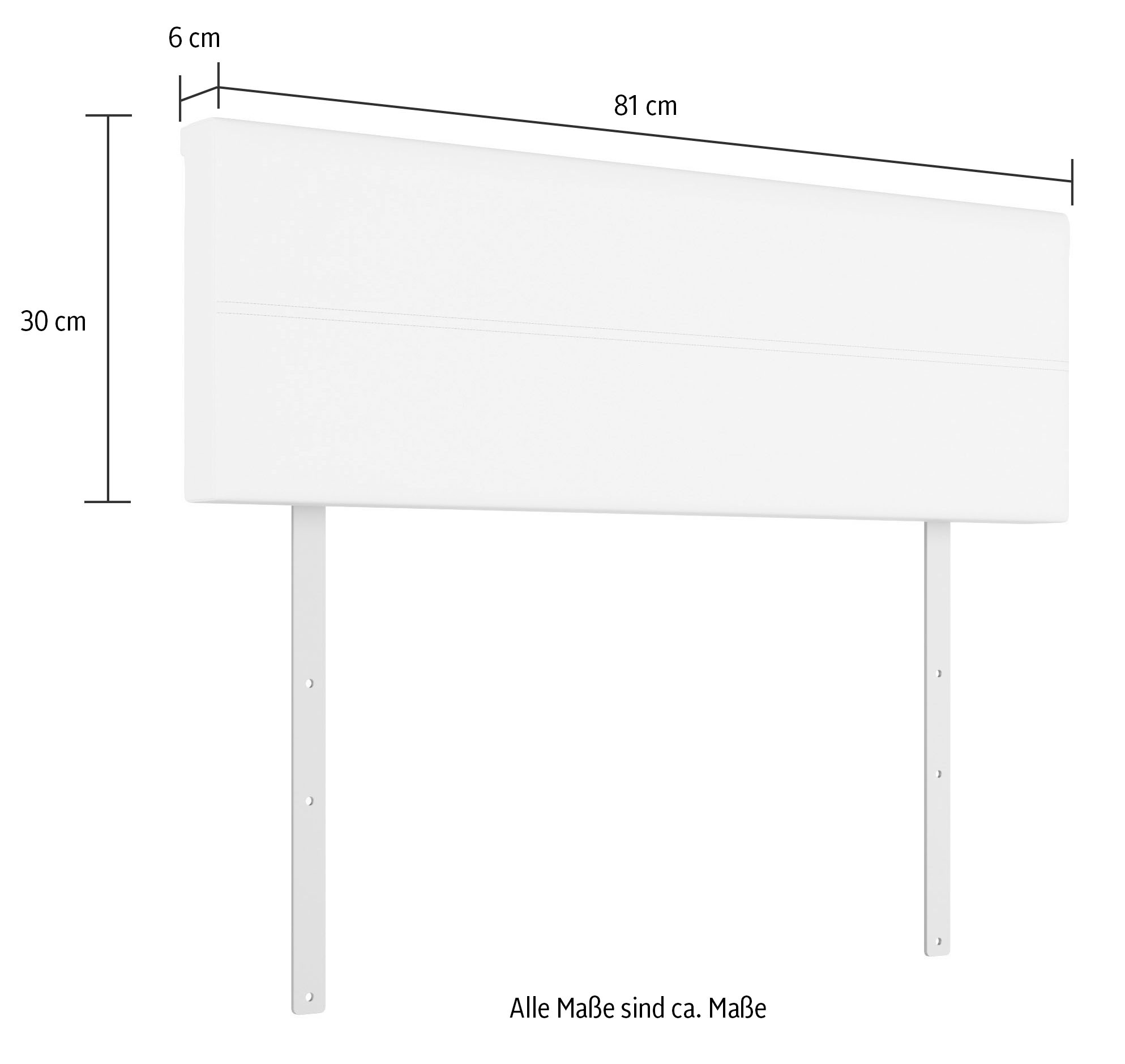 priess Coussin pour le dos »65152121« compatible avec les lits Barkhausen, 81 cm