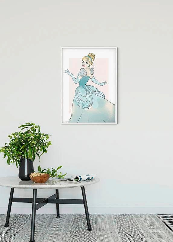Komar Image »Cinderella Beauty« Disney 1 cuis tlg. tableau mural décoratif pour chambre d'enfant - sans cadre