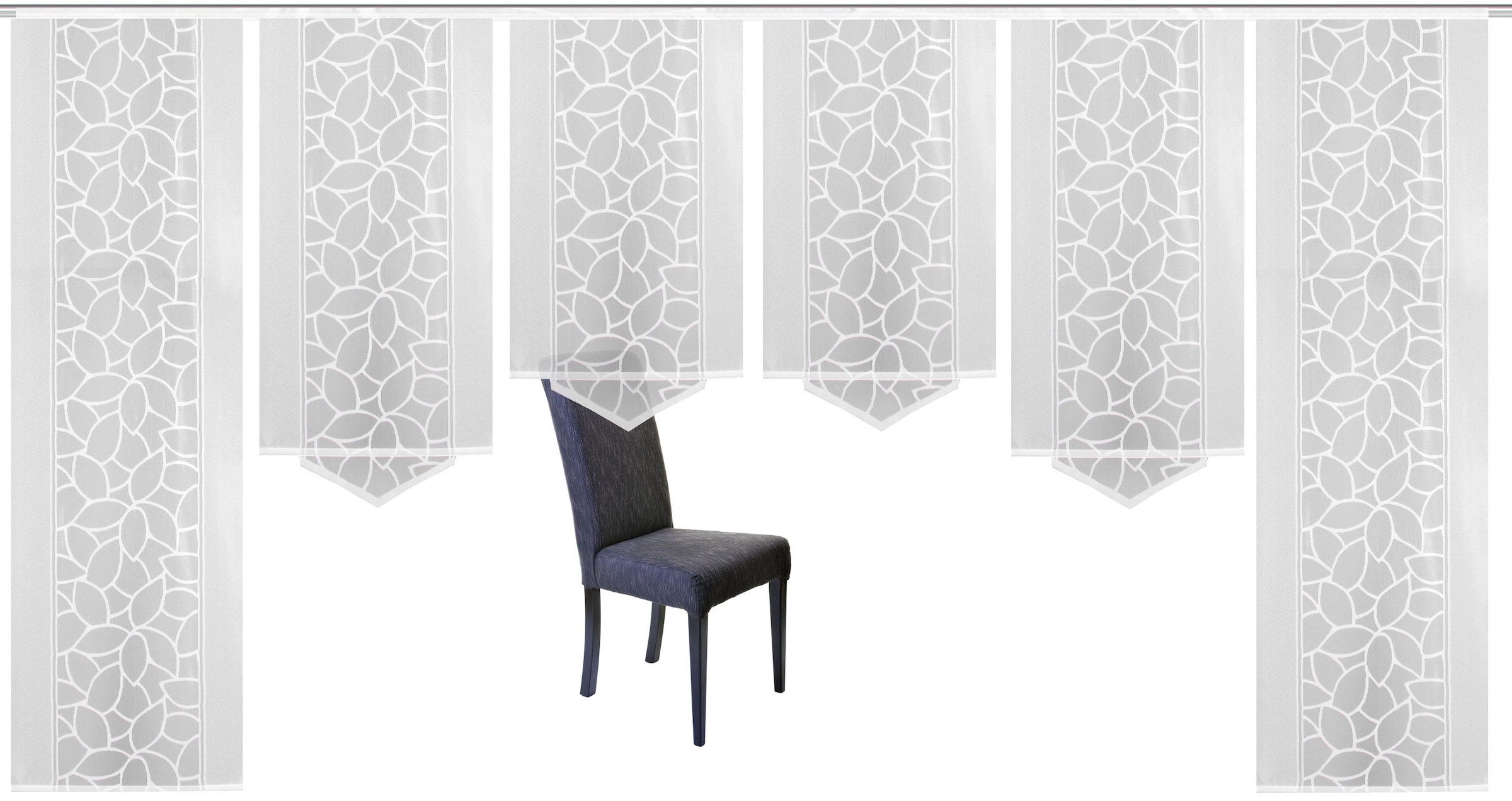 HOME WOHNIDEEN Rideau coulissant »JENNA« Velcro 6 cuis tlg. Schiebevorhang Jacquard Set