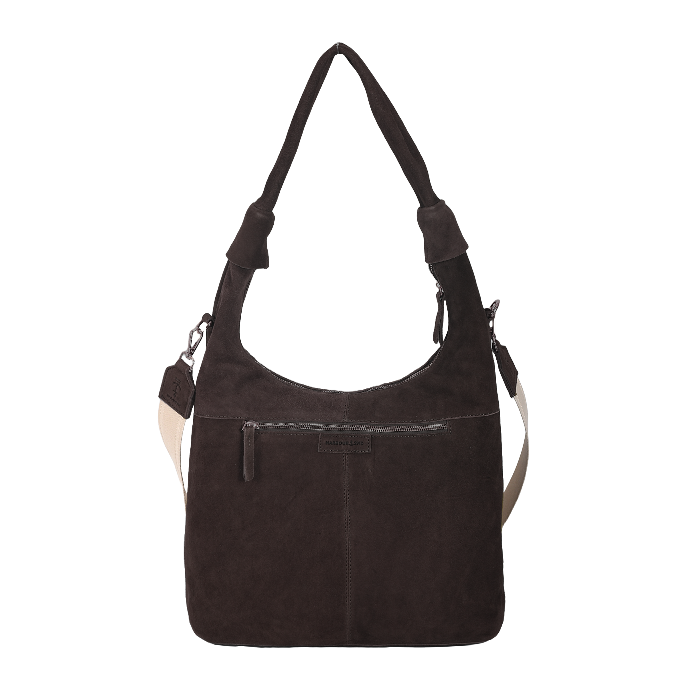 HARBOUR 2nd Hobo »Laurine« Sac à main pour femmes, sac bandoulière, sac épaule avec surpiqûres décoratives