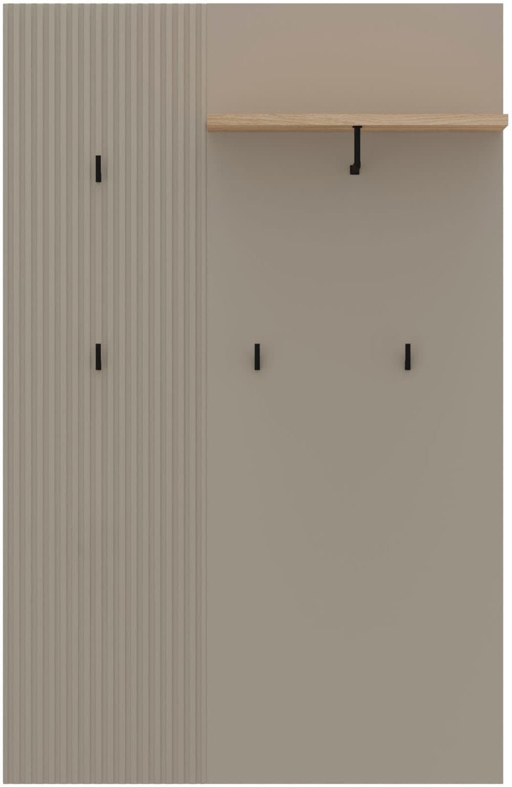 Home affaire Panneau de vestiaire »Luminara« 1 cuis tlg. Wandgarderobe breit mit eleganter Rillenoptik - (B/T/H) 85/26/133 cm