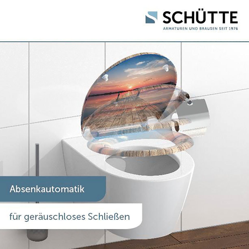 Schütte WC-Sitz »SUNSET SKY« bruchsicher und kratzfest, Absenkautomatik, Standardmass