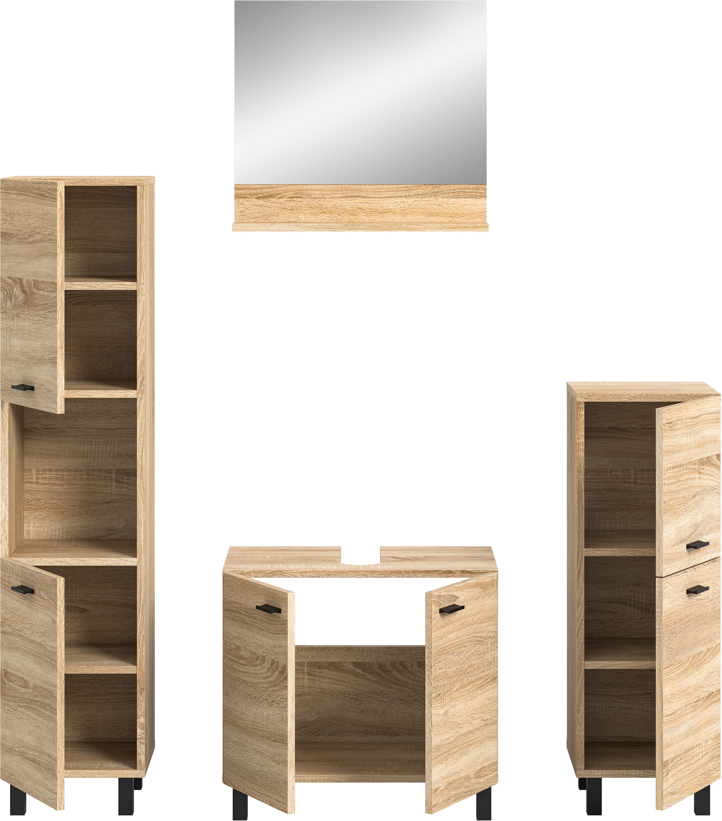 welltime Ensemble de meubles de salle de bain »Tampa, Breite 137cm, 4-teilig« 4 cuis tlg.